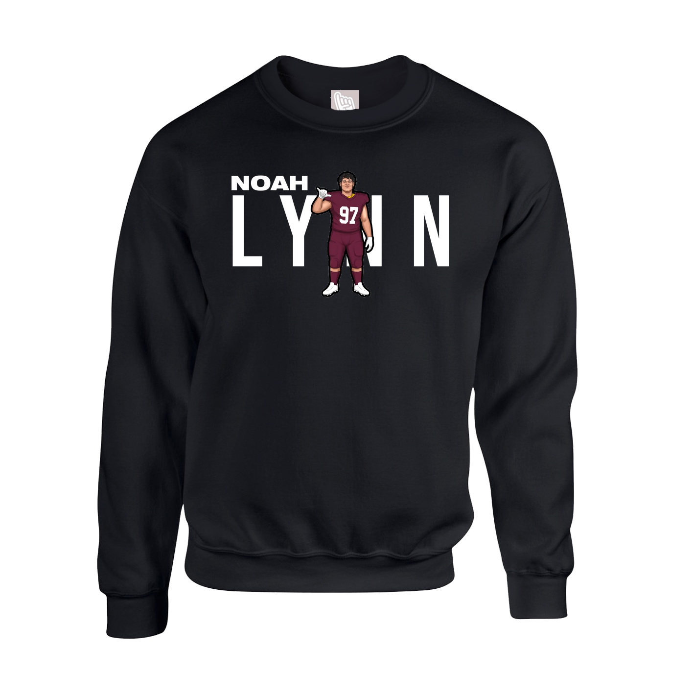 Fleece Crew — Player Name in Black
