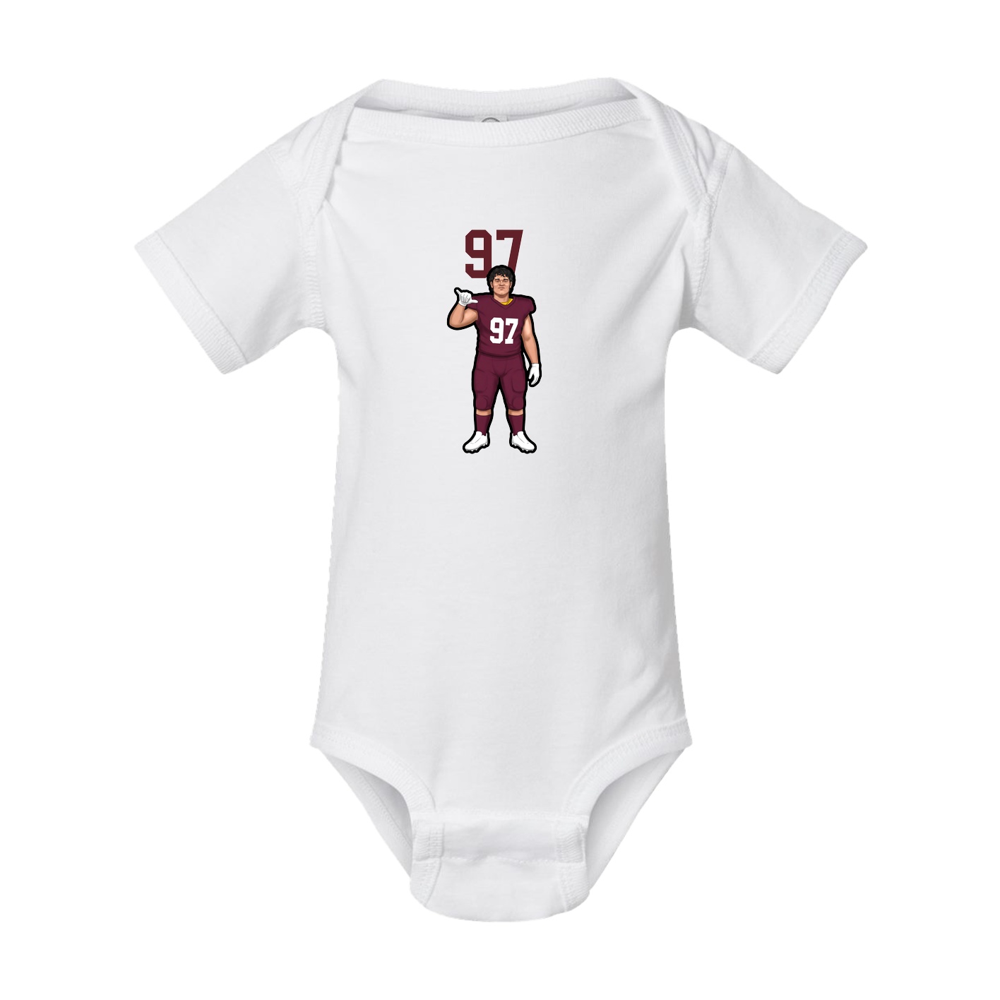 Baby Onesie — Number Top in White