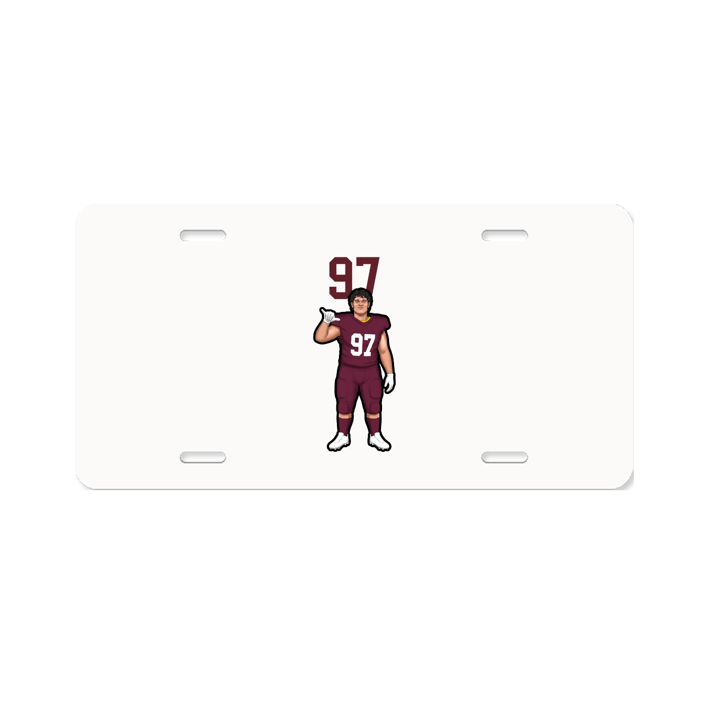 License Plate — Number Top in Classic