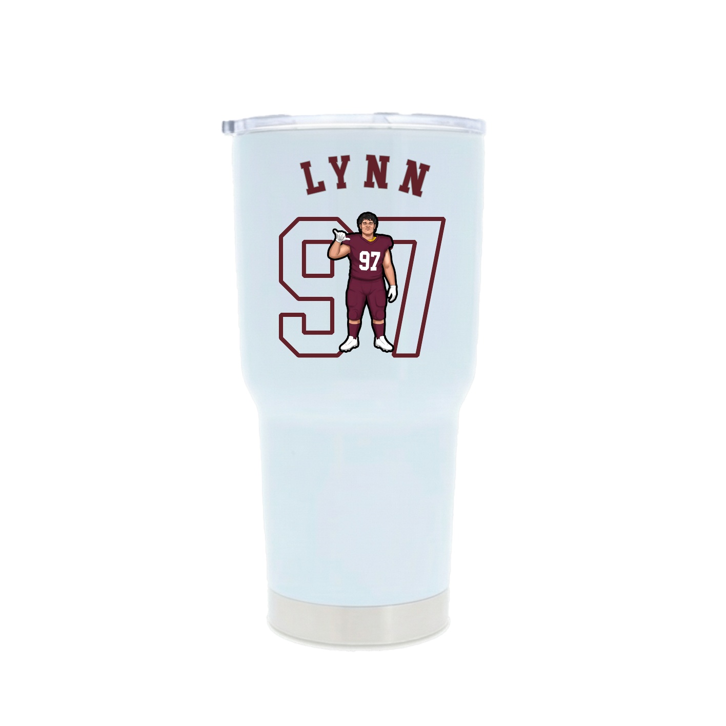 30oz Stainless Steel Tumbler — Shirsey Arch in White