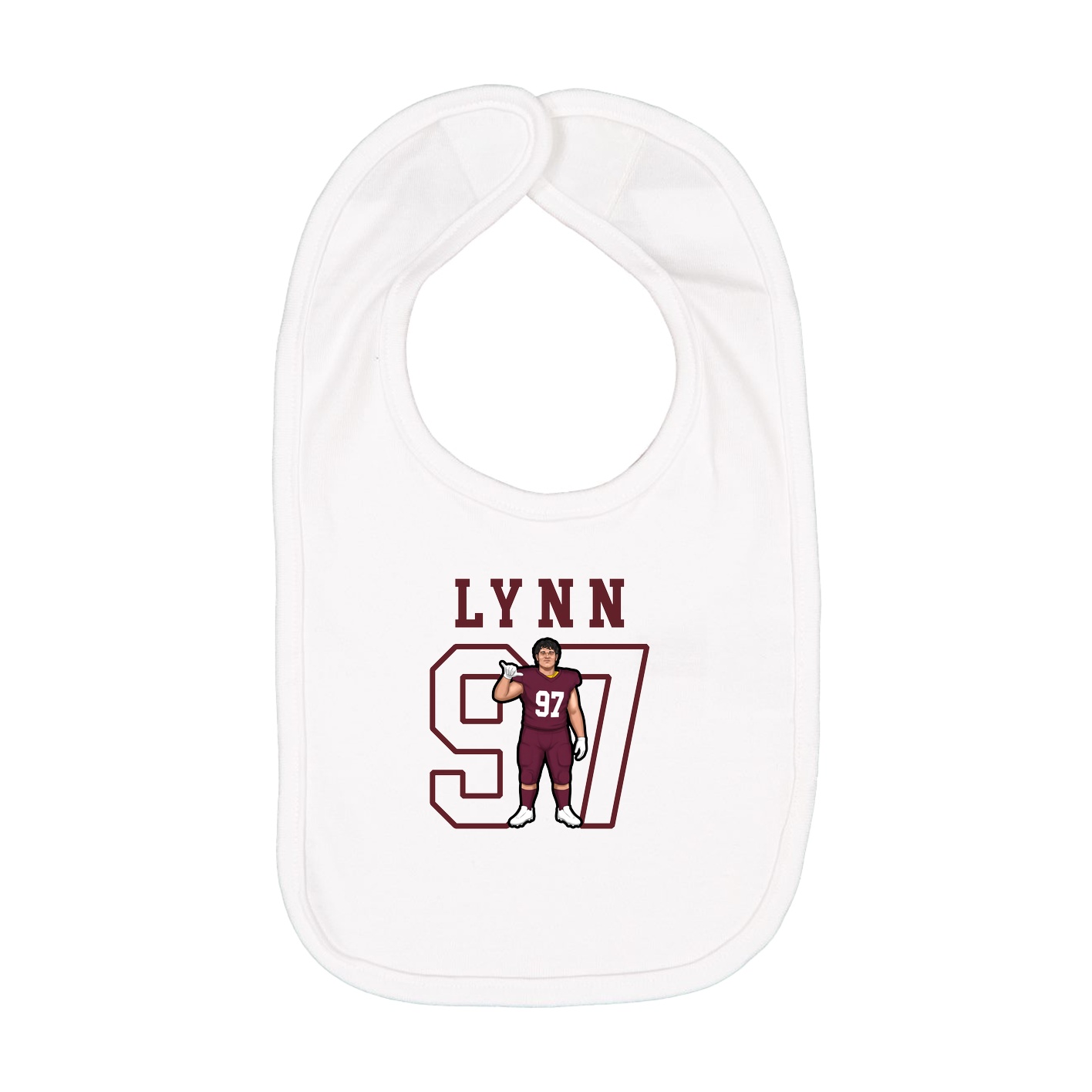 Infant Bib — Shirsey in White