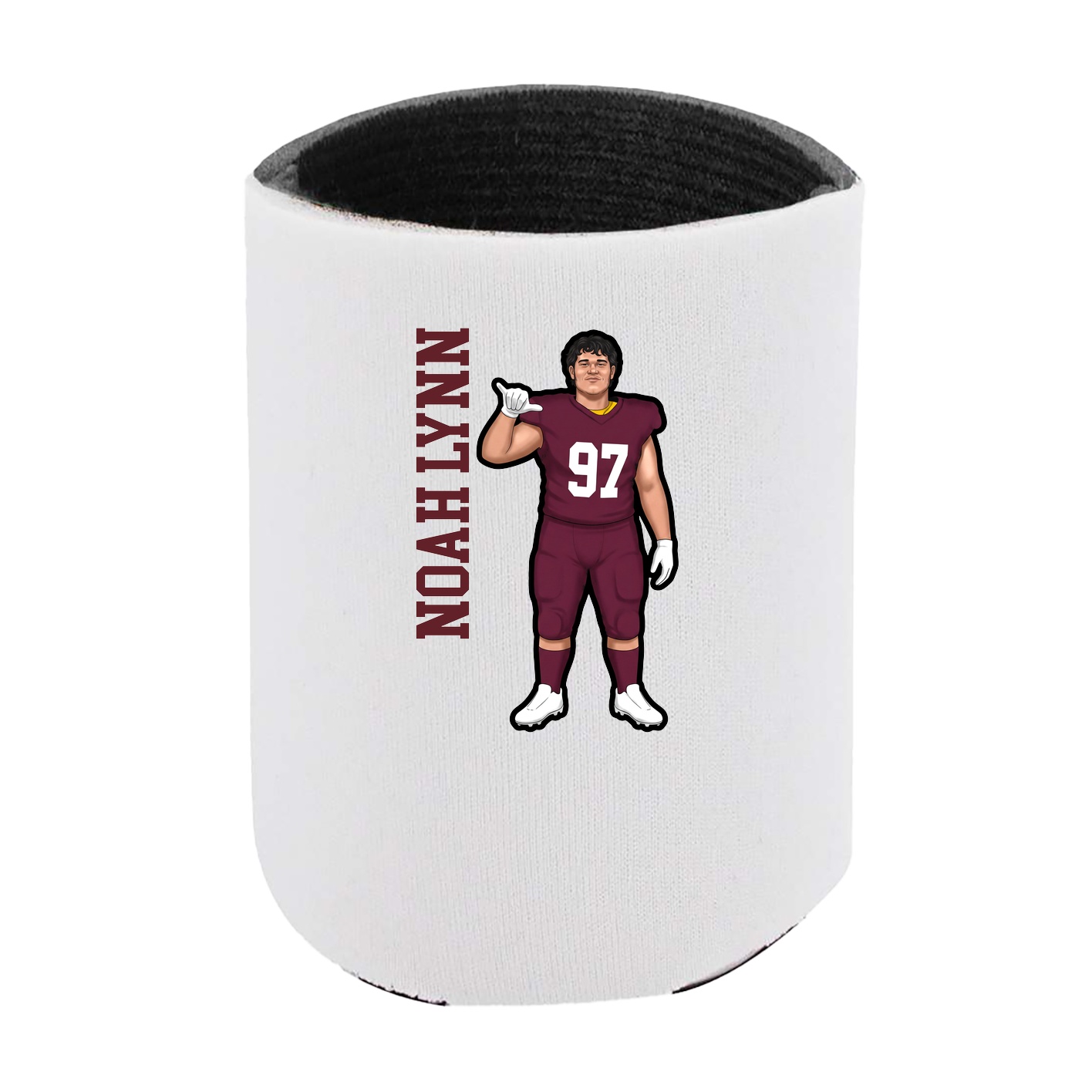 Can Holder — Name Vertical in White