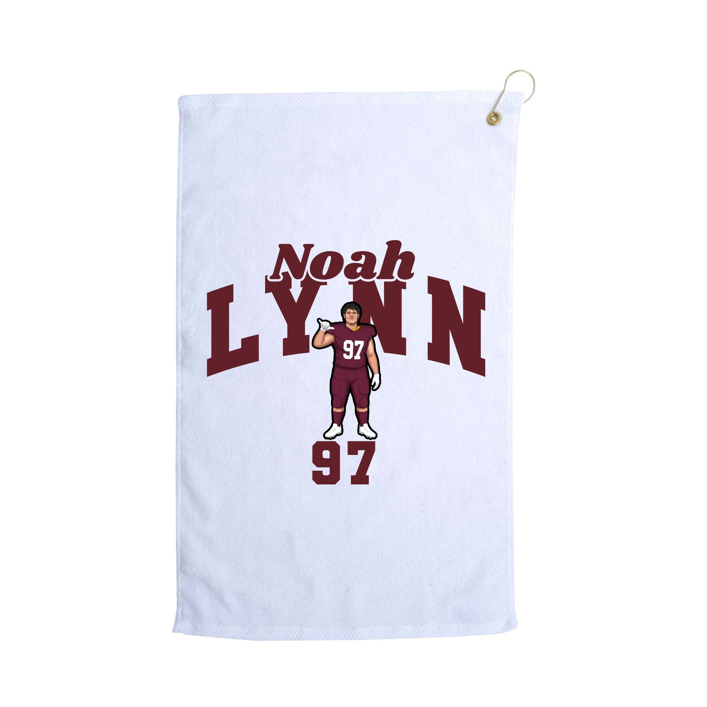 Golf Towel — Signature Arch in White
