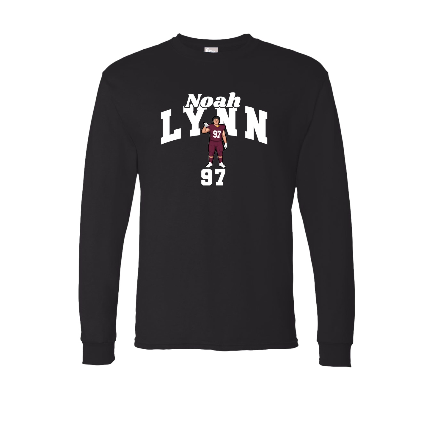 Long Sleeve Tee — Signature Arch in Black