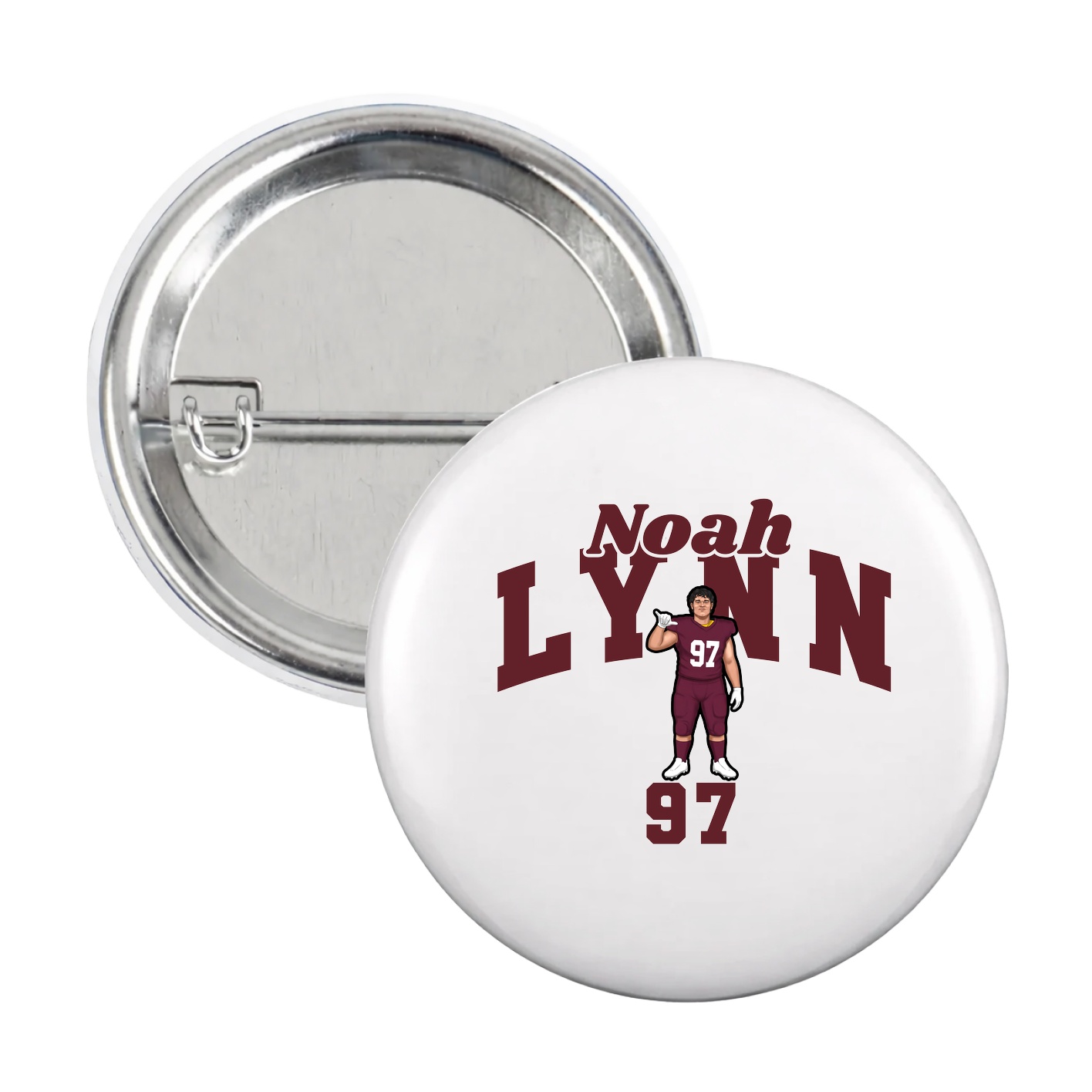 Game Day Button — Signature Arch in White