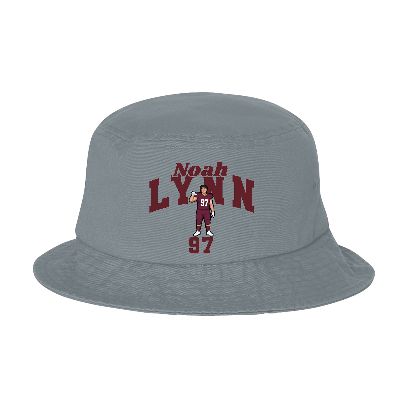 Bucket Cap — Signature Arch in Grey