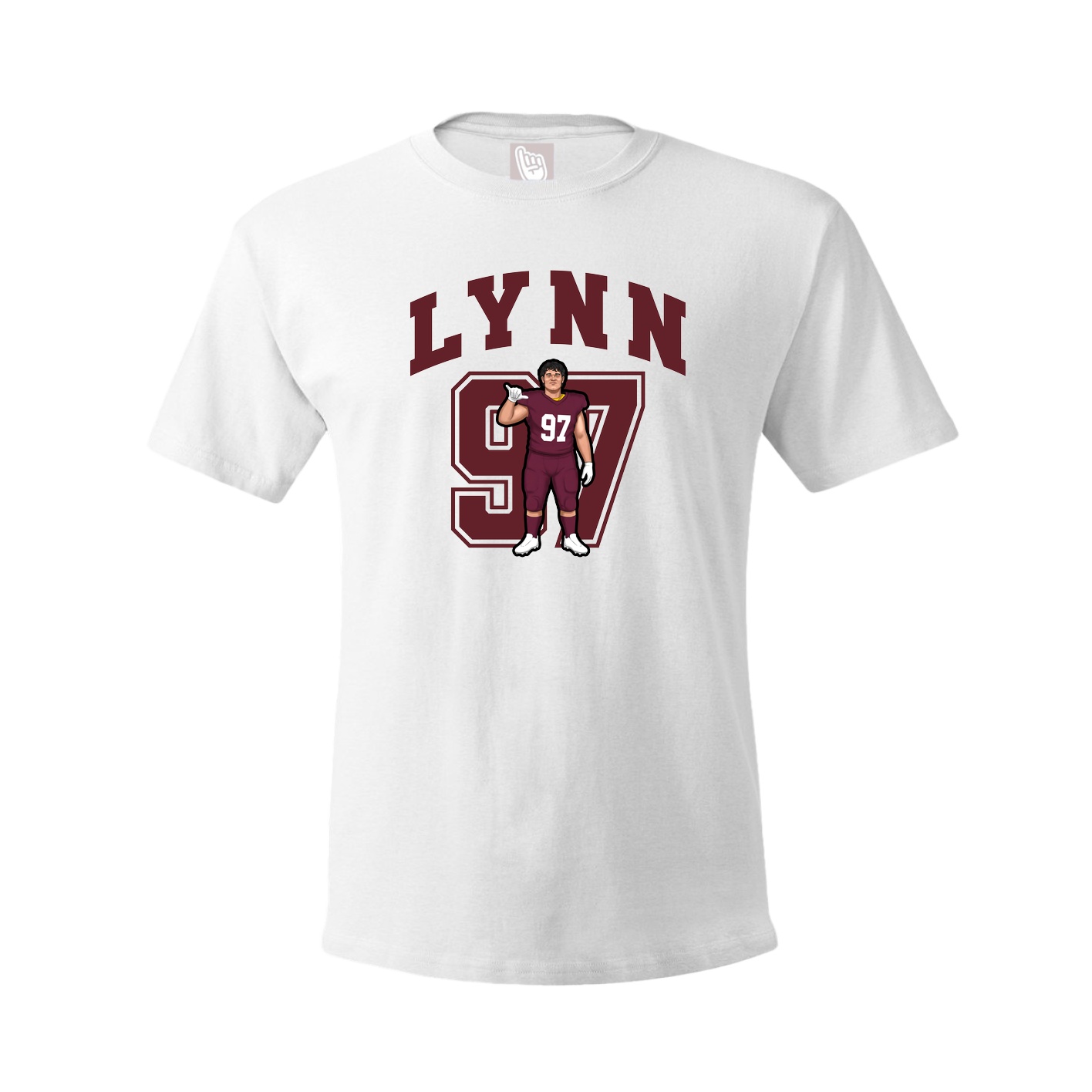 Youth Tee — Number in White