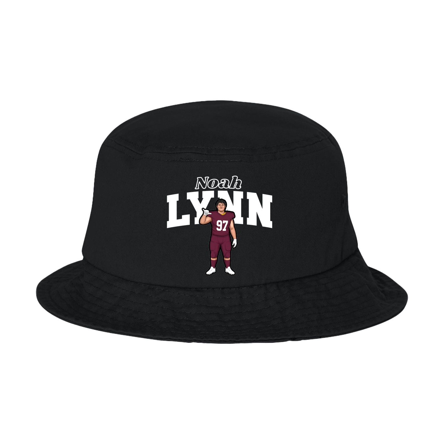 Bucket Cap — Name Arch in Black