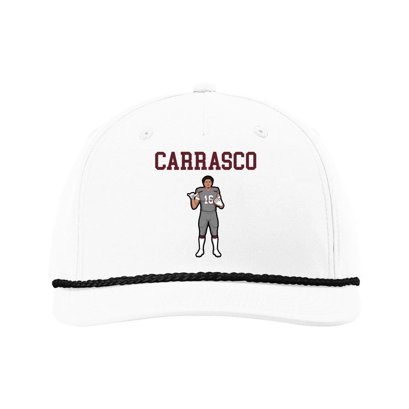 Five-Panel Classic Rope Cap — Shirsey in White