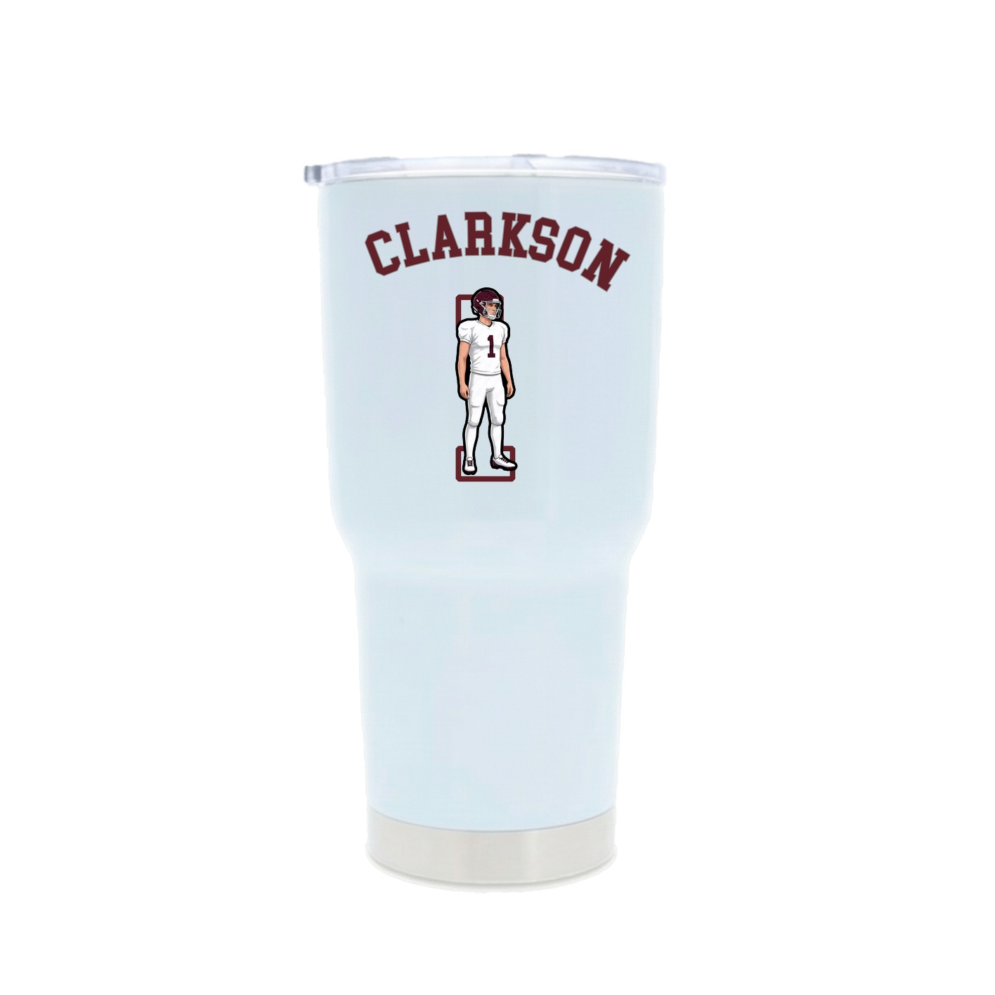 30oz Stainless Steel Tumbler — Shirsey Arch in White
