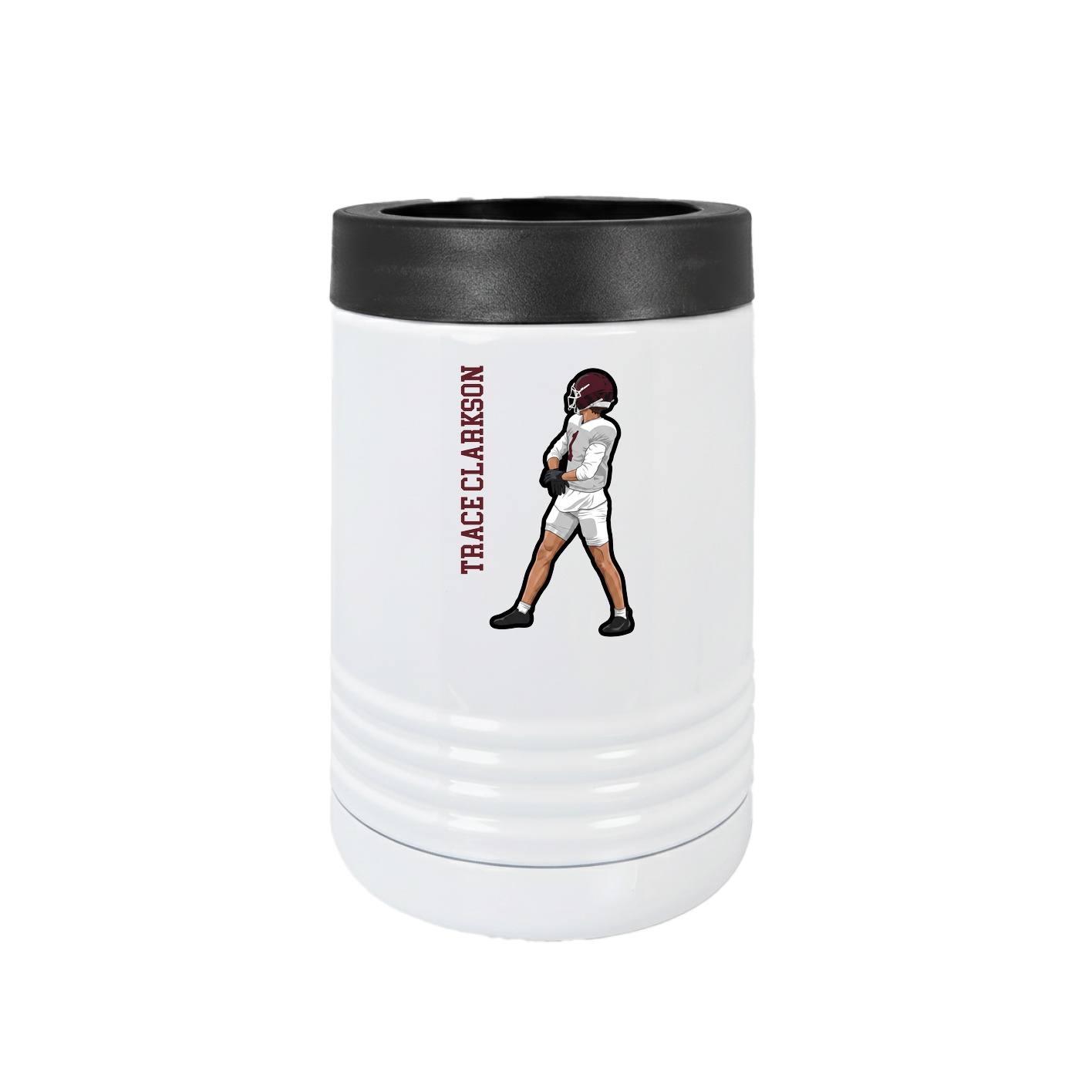 Beverage Holder — Name Vertical in White