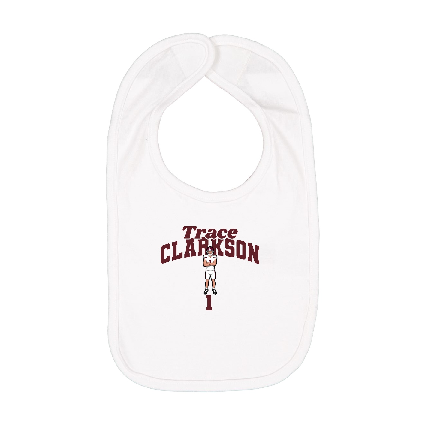 Infant Bib — Signature Arch in White