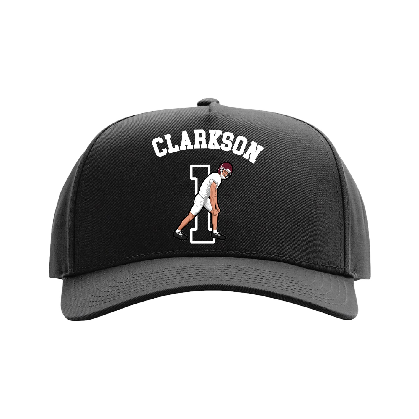 Full Fabric Five-Panel Champ Cap — Shirsey Arch in Black