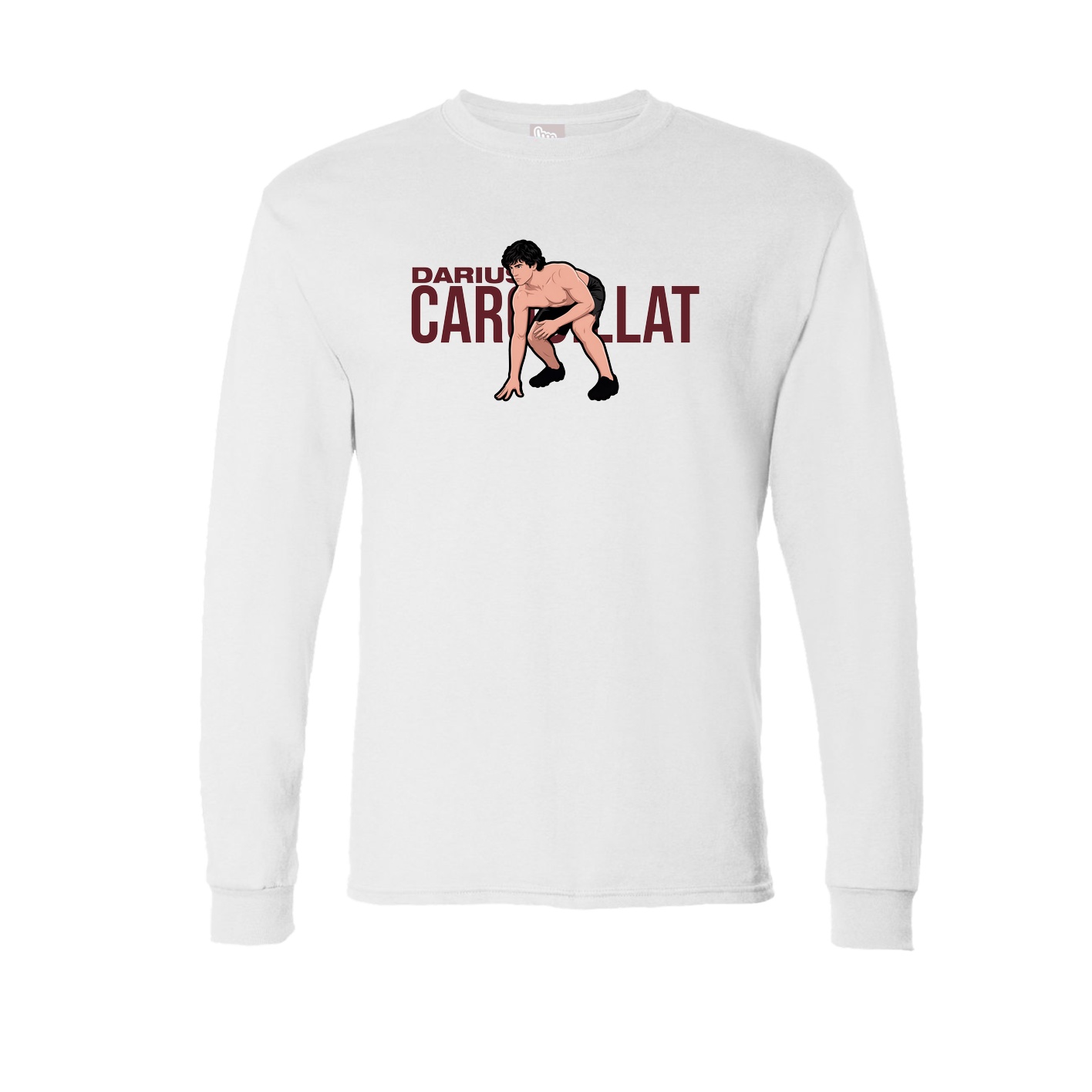 Long Sleeve Tee — Player Name in White