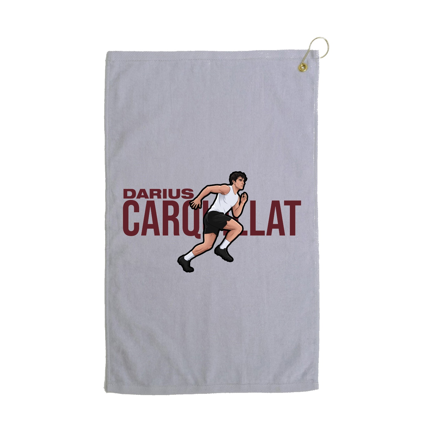 Golf Towel — Player Name in Grey
