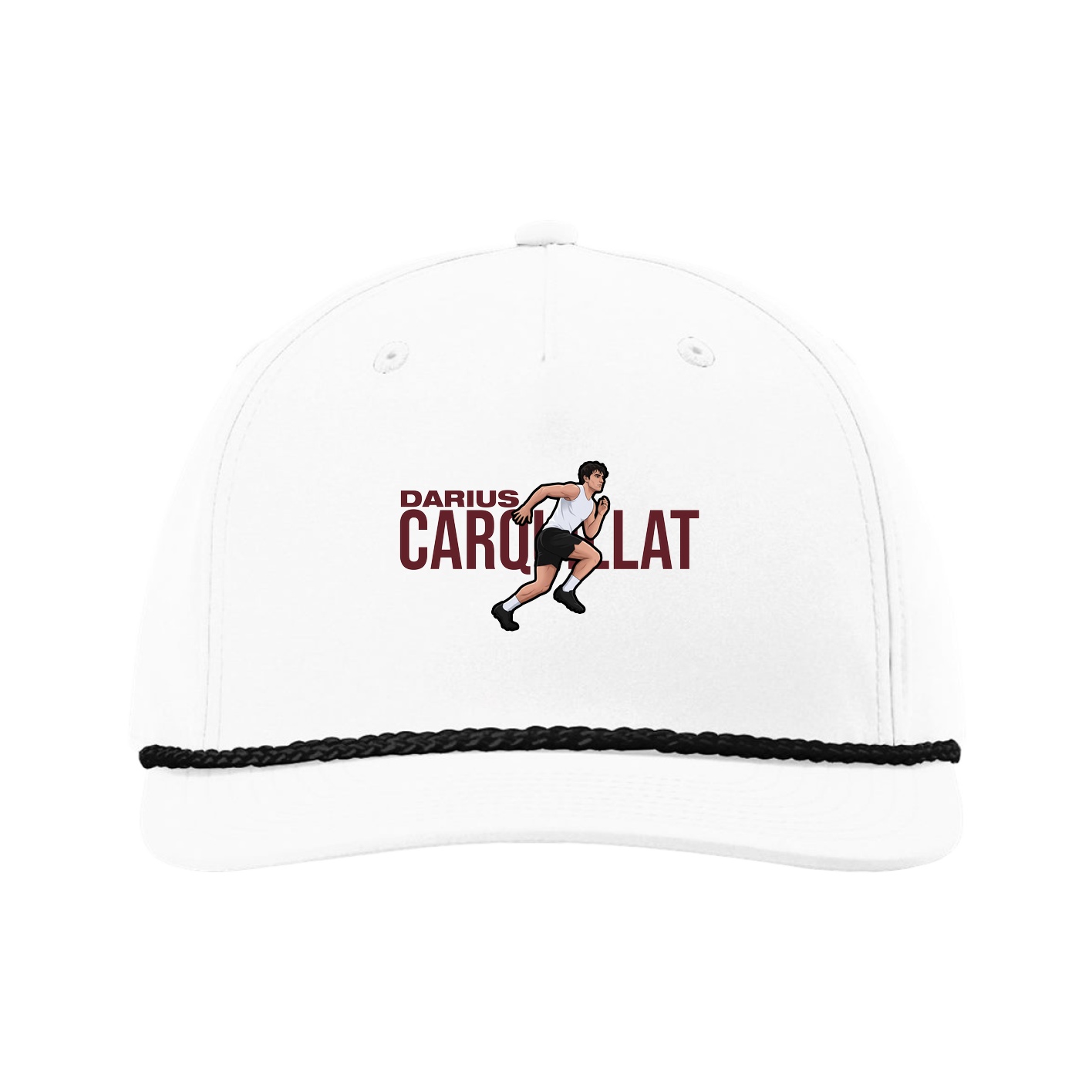 Five-Panel Classic Rope Cap — Player Name in White