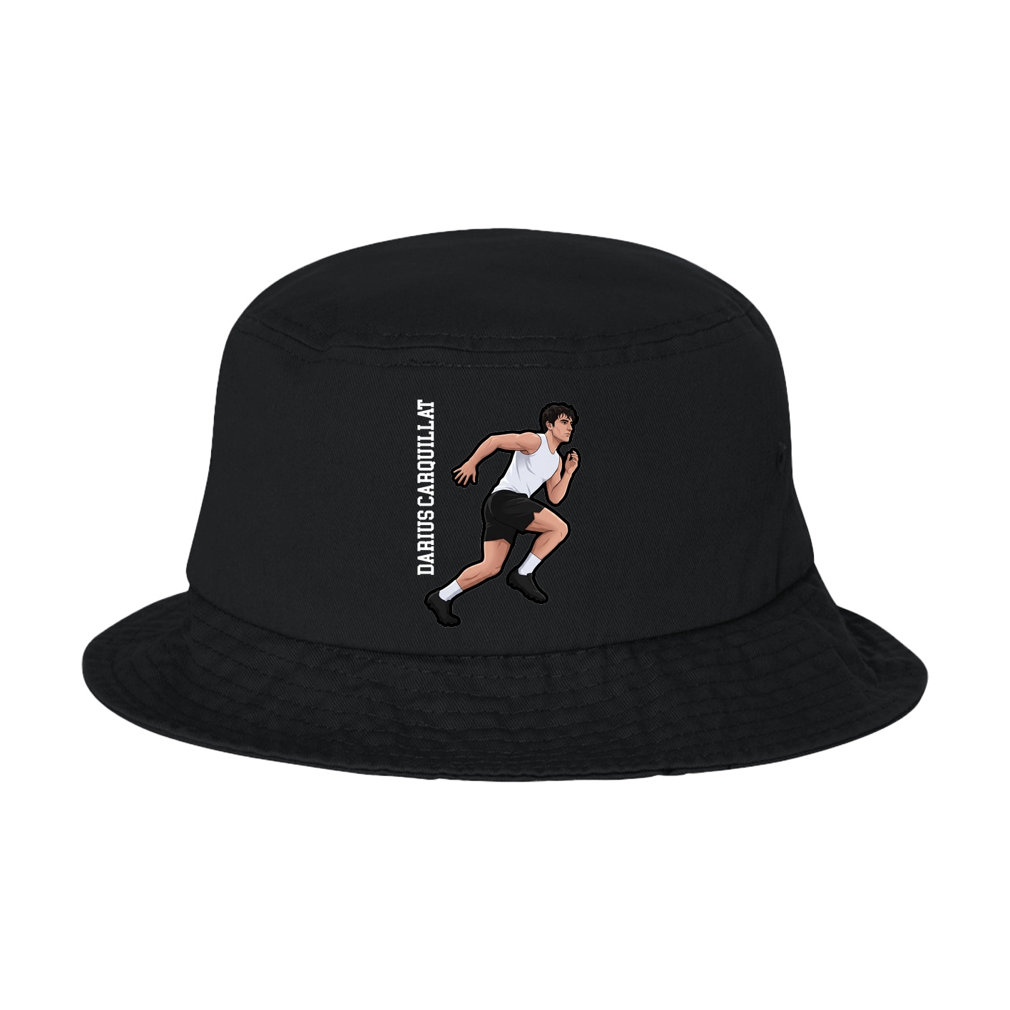Bucket Cap — Name Vertical in Black