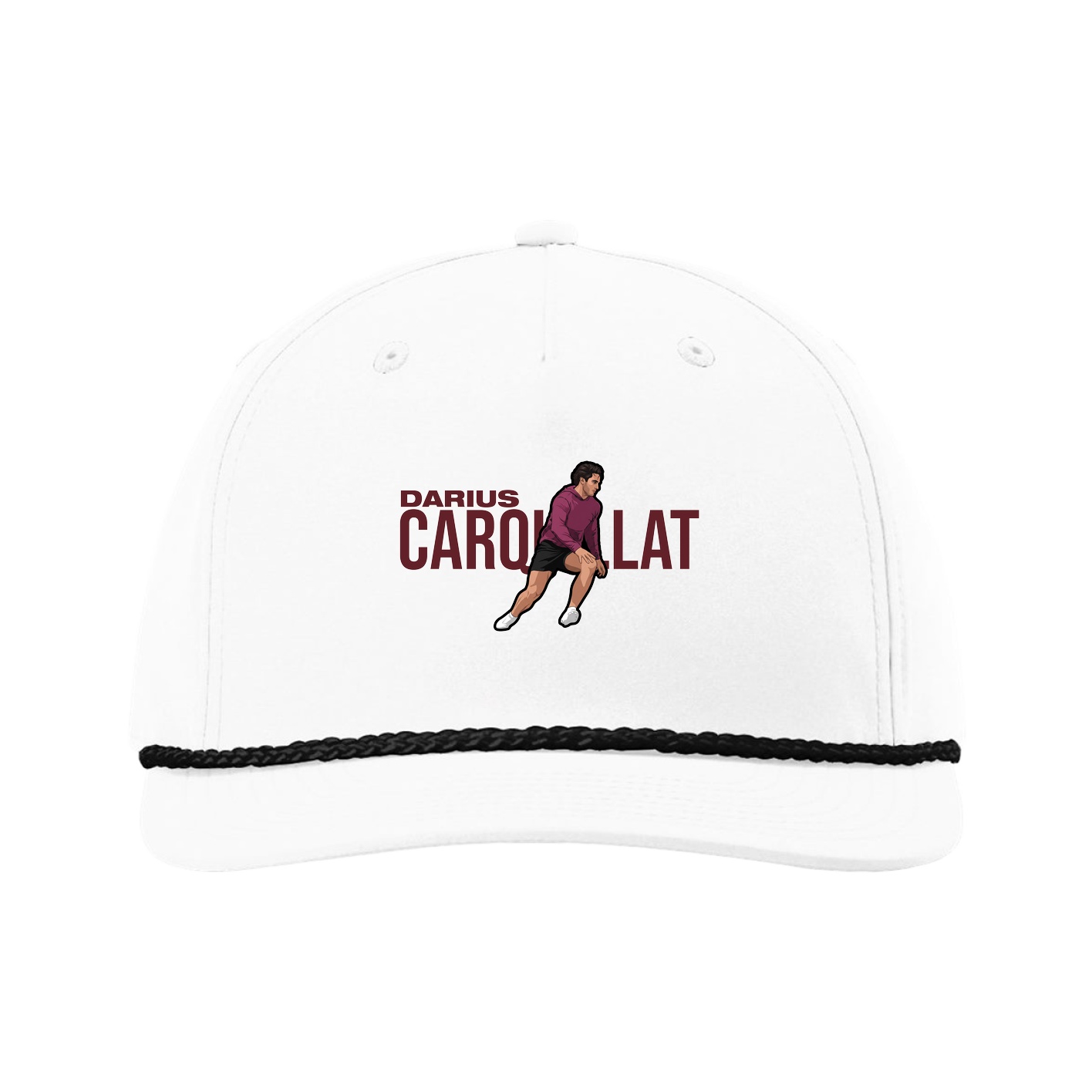 Five-Panel Classic Rope Cap — Player Name in White