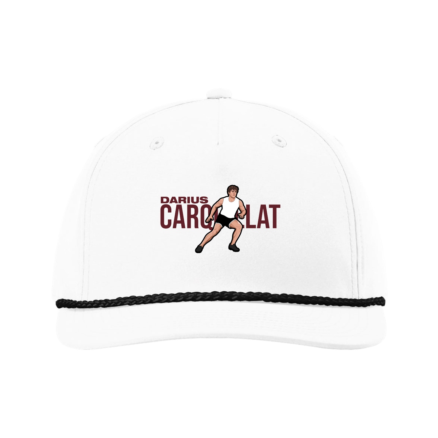 Five-Panel Classic Rope Cap — Player Name in White
