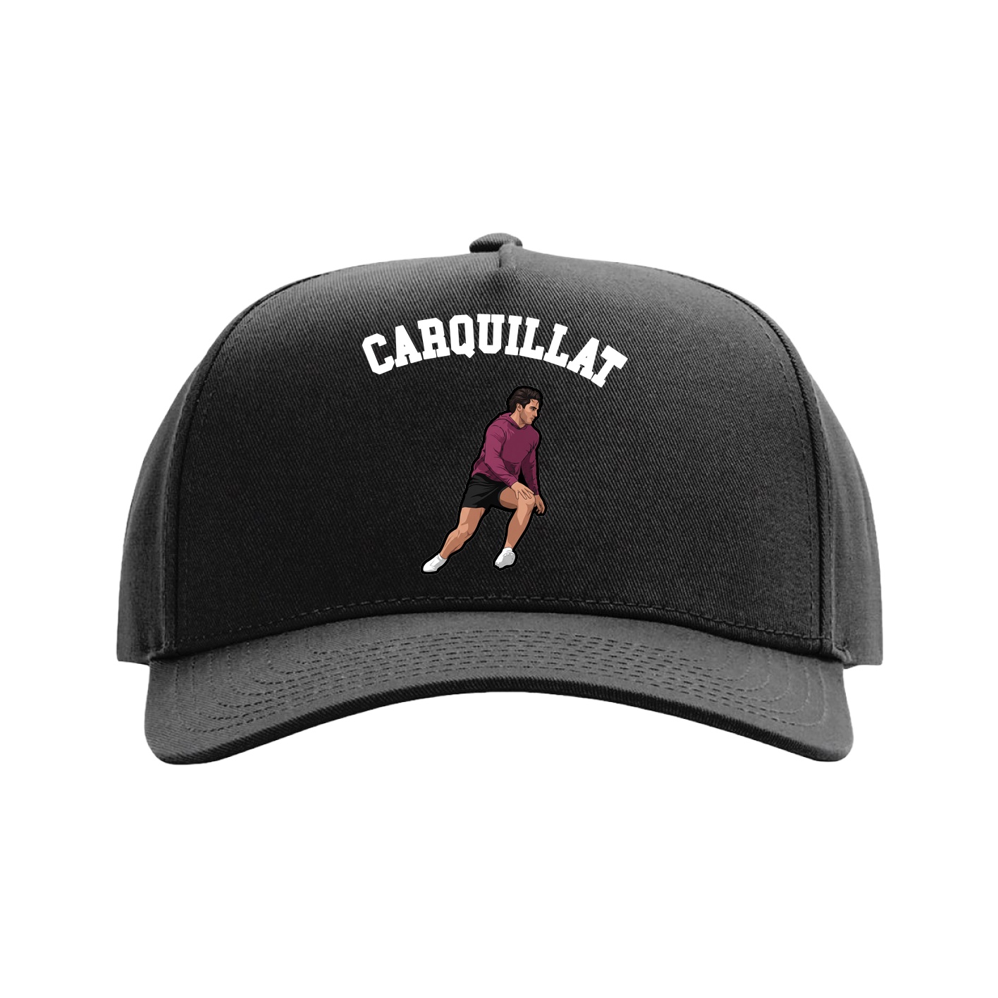 Full Fabric Five-Panel Champ Cap — Shirsey Arch in Black