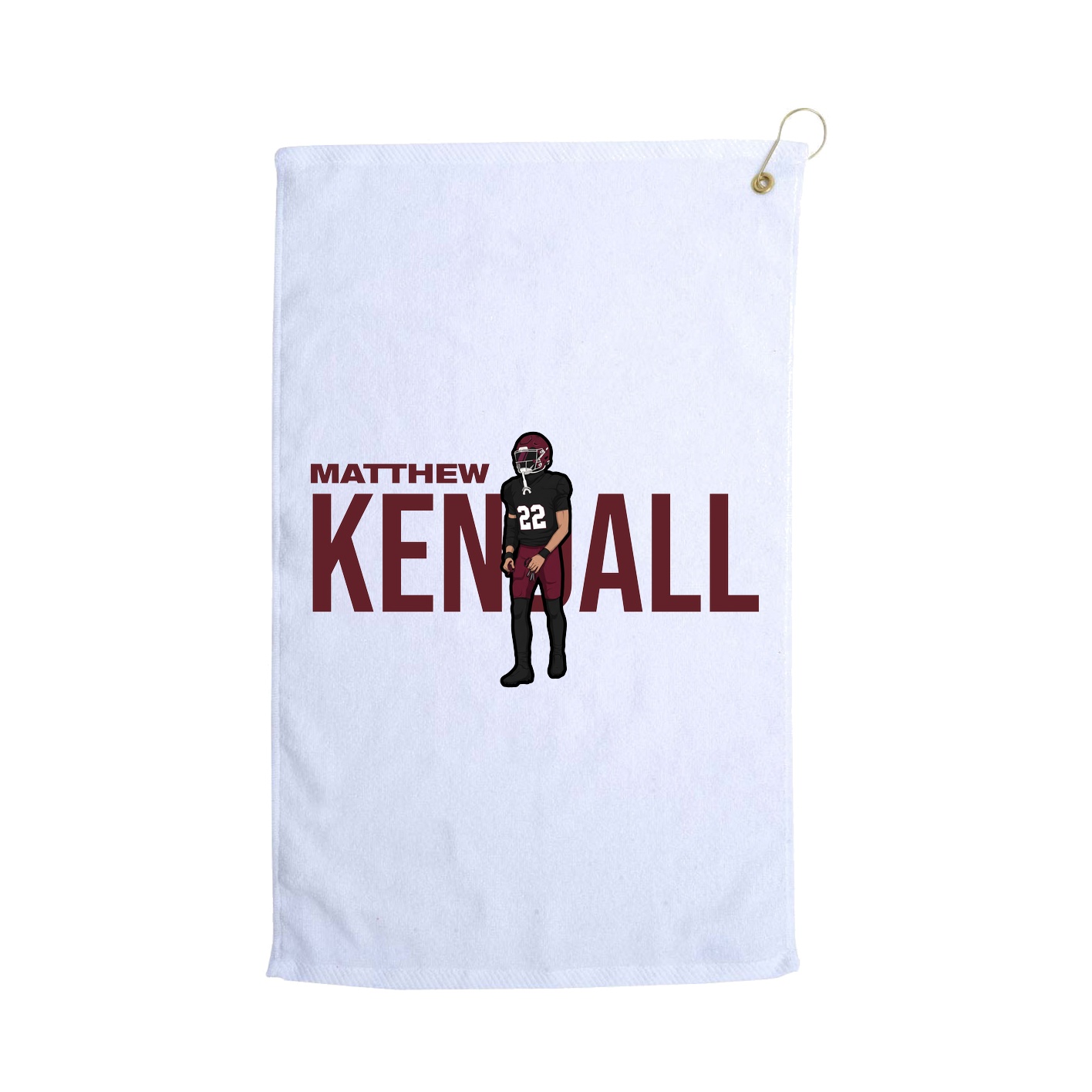 Golf Towel — Player Name in White