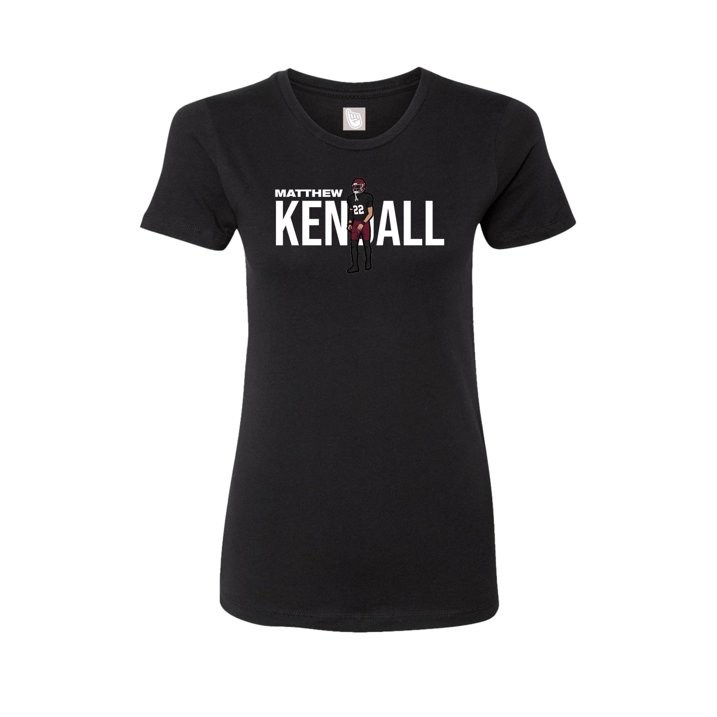 Fitted Women's Tee — Player Name in Black