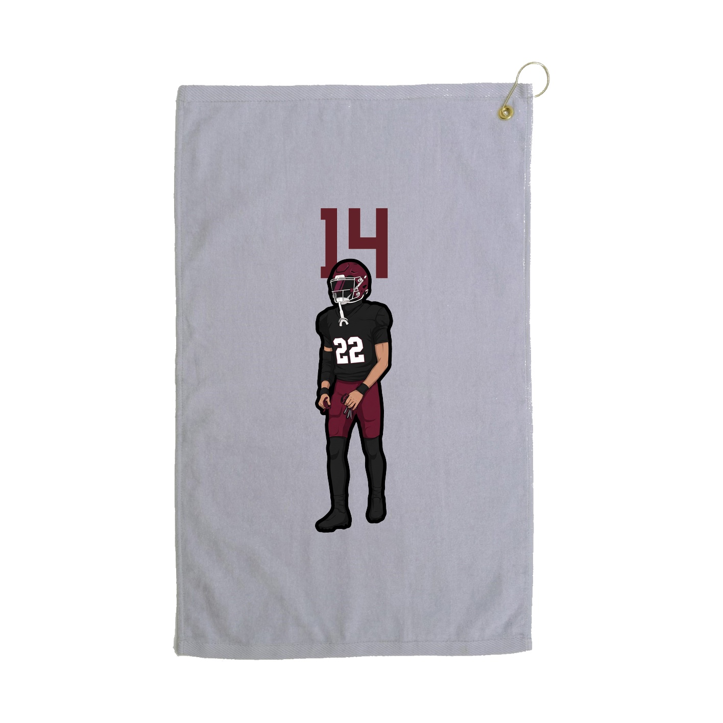 Golf Towel — Number Top in Grey