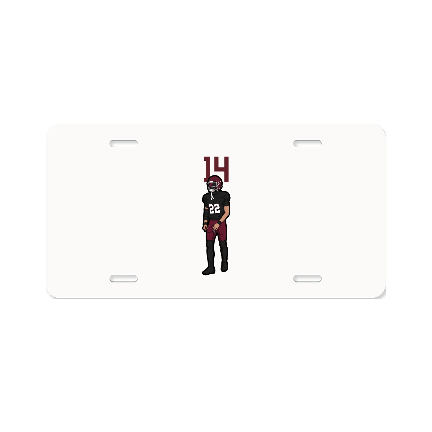 License Plate — Number Top in Classic