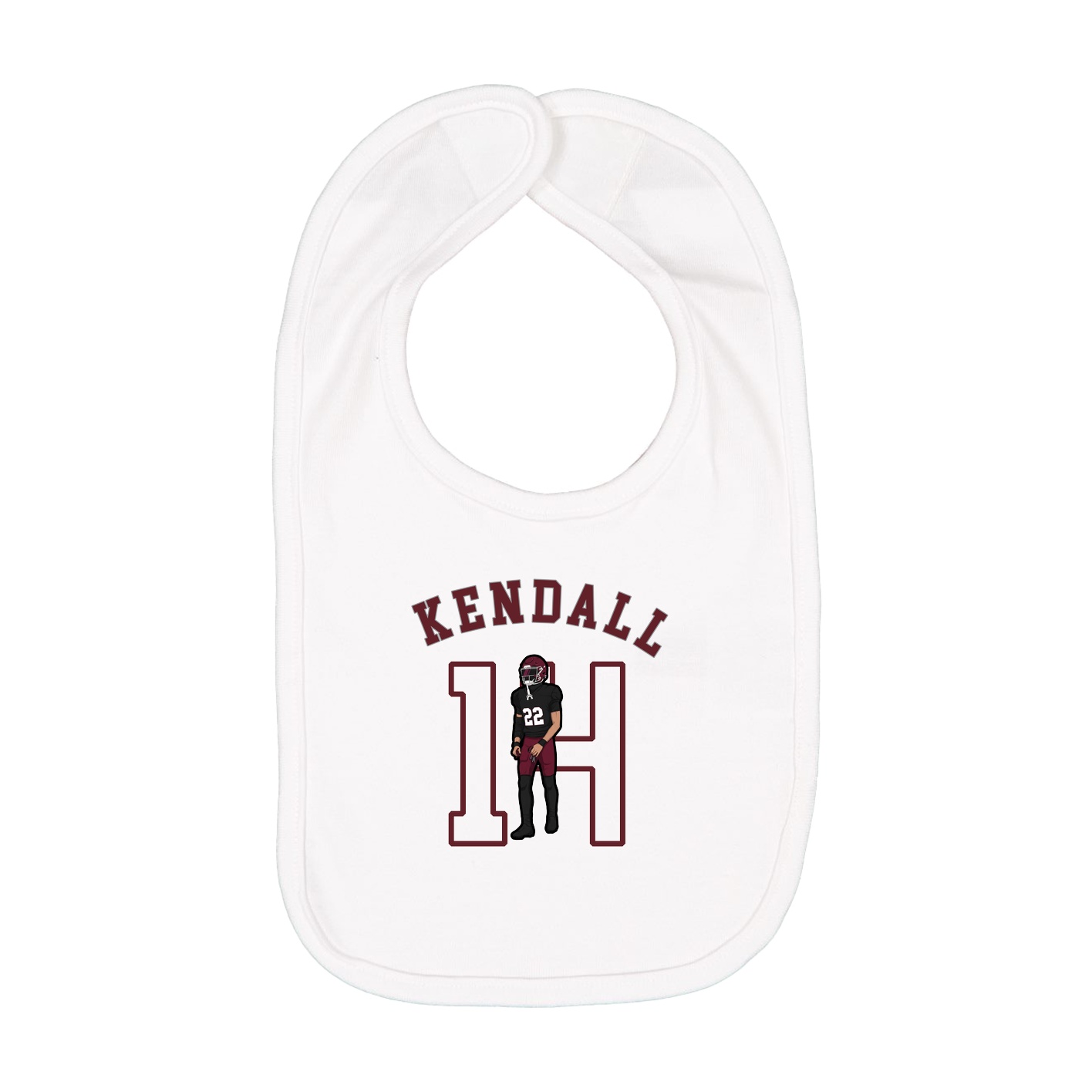 Infant Bib — Shirsey Arch in White