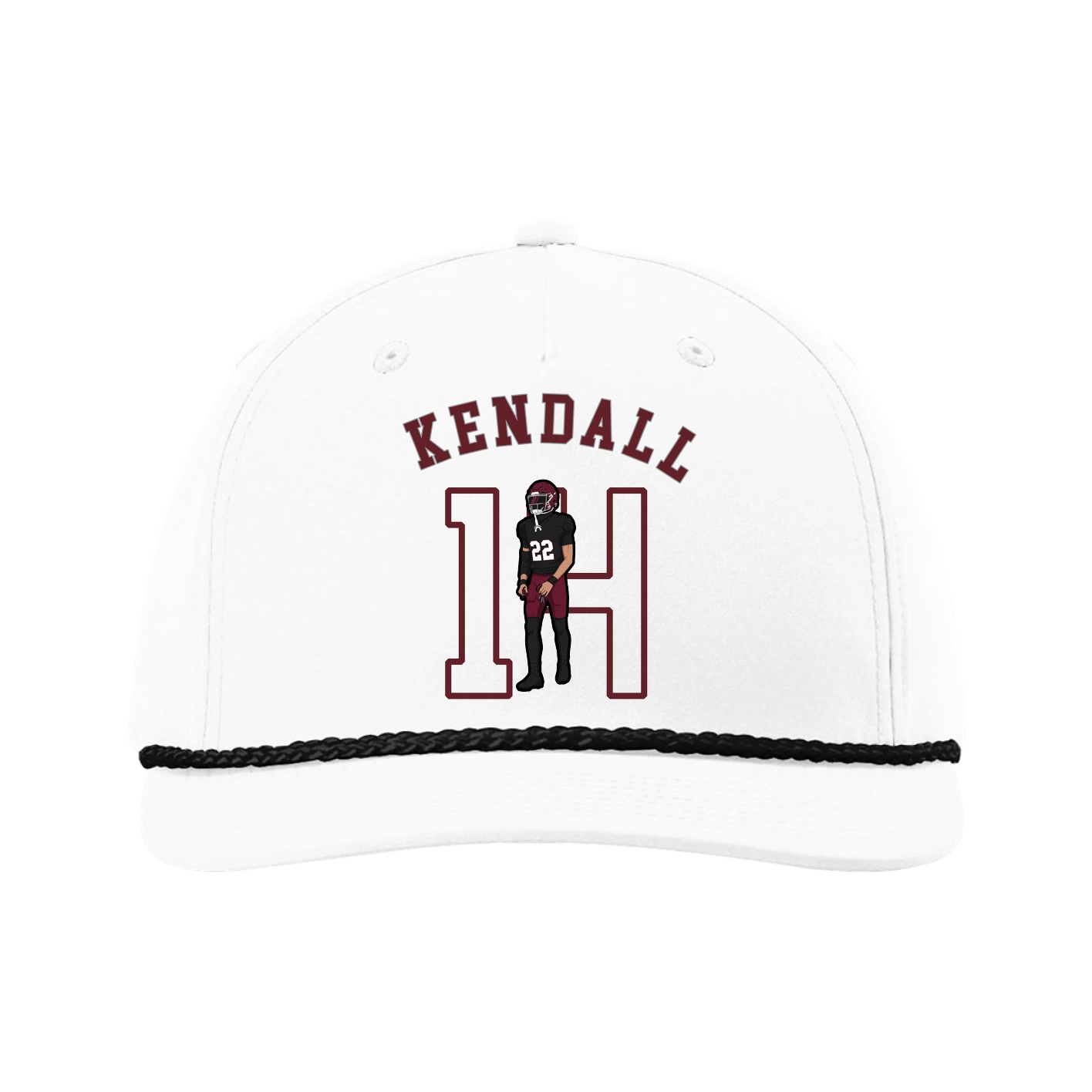 Five-Panel Classic Rope Cap — Shirsey Arch in White