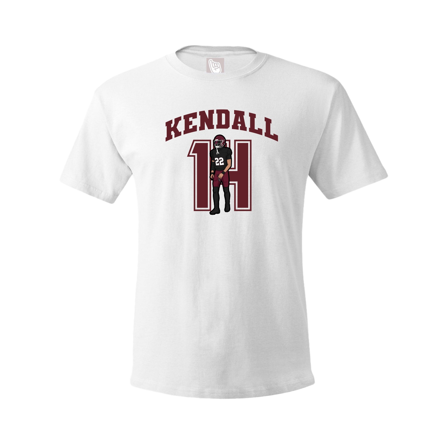Youth Tee — Number in White