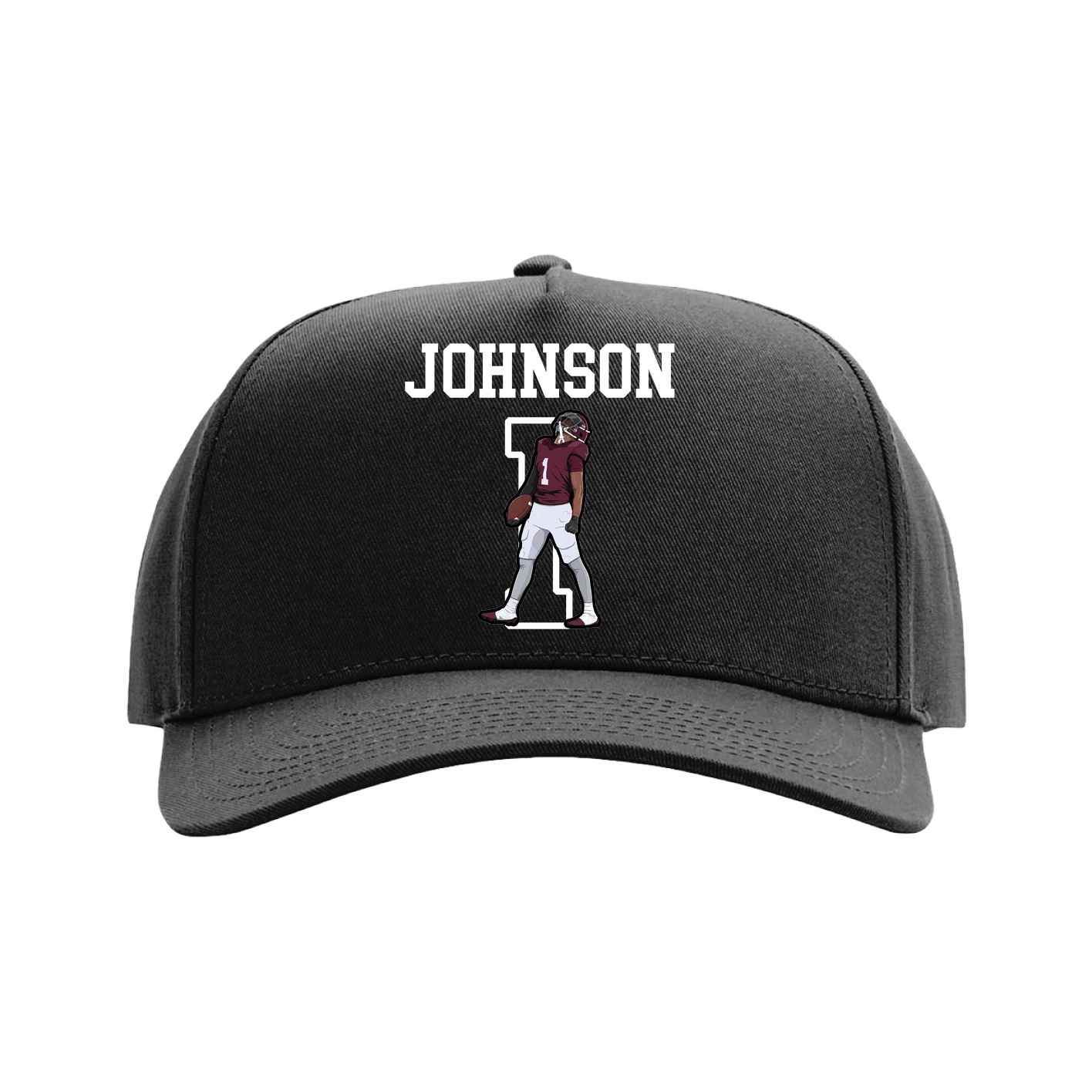 Full Fabric Five-Panel Champ Cap — Shirsey in Black
