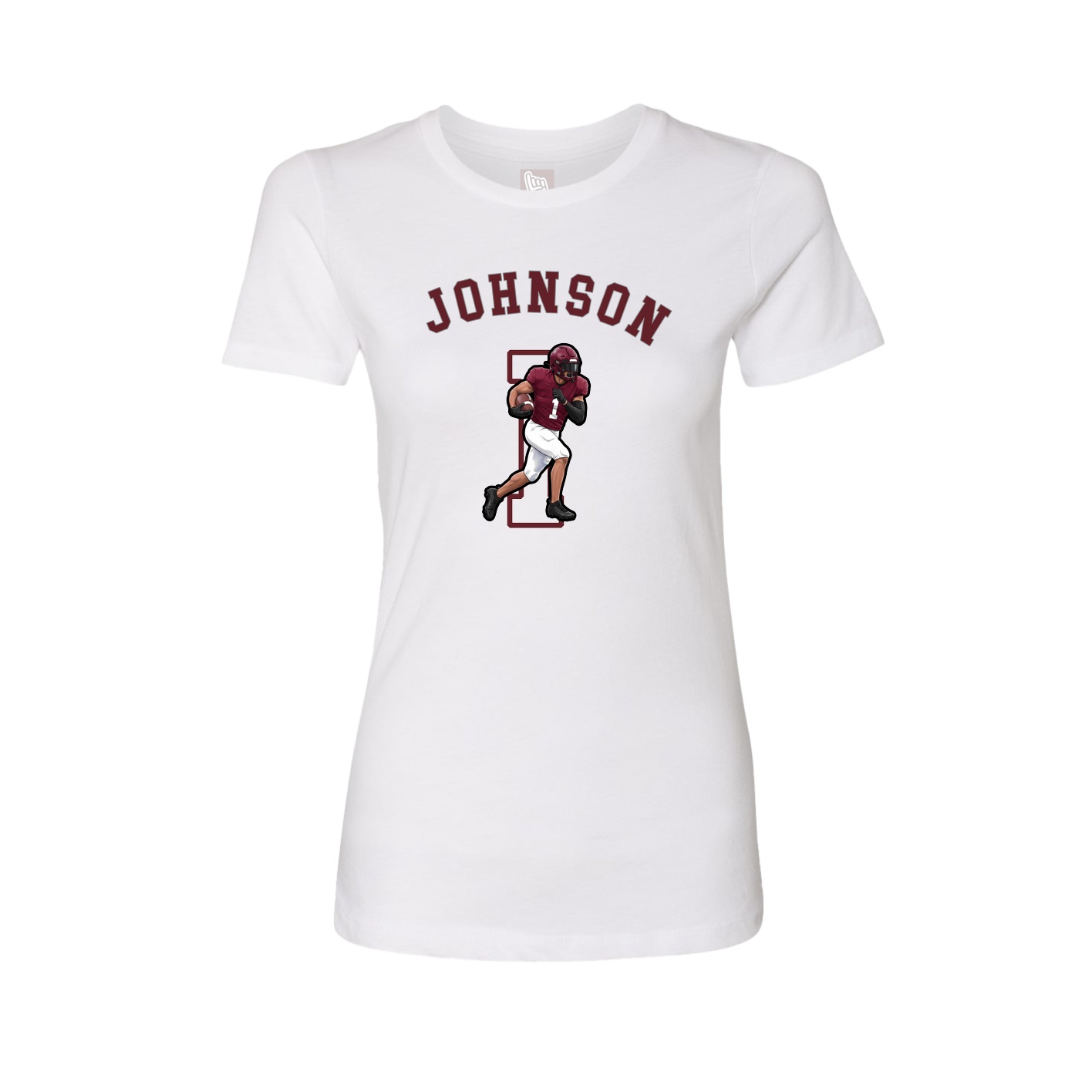 Fitted Women's Tee — Shirsey Arch in White