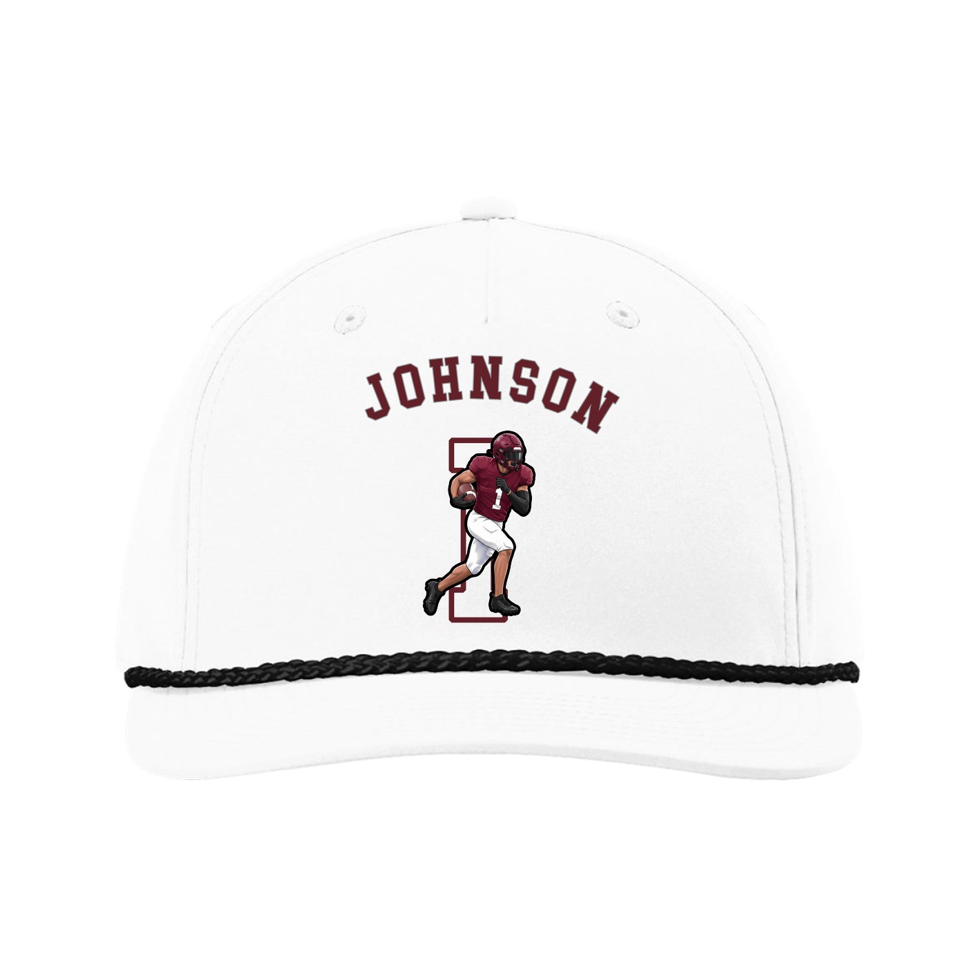 Five-Panel Classic Rope Cap — Shirsey Arch in White