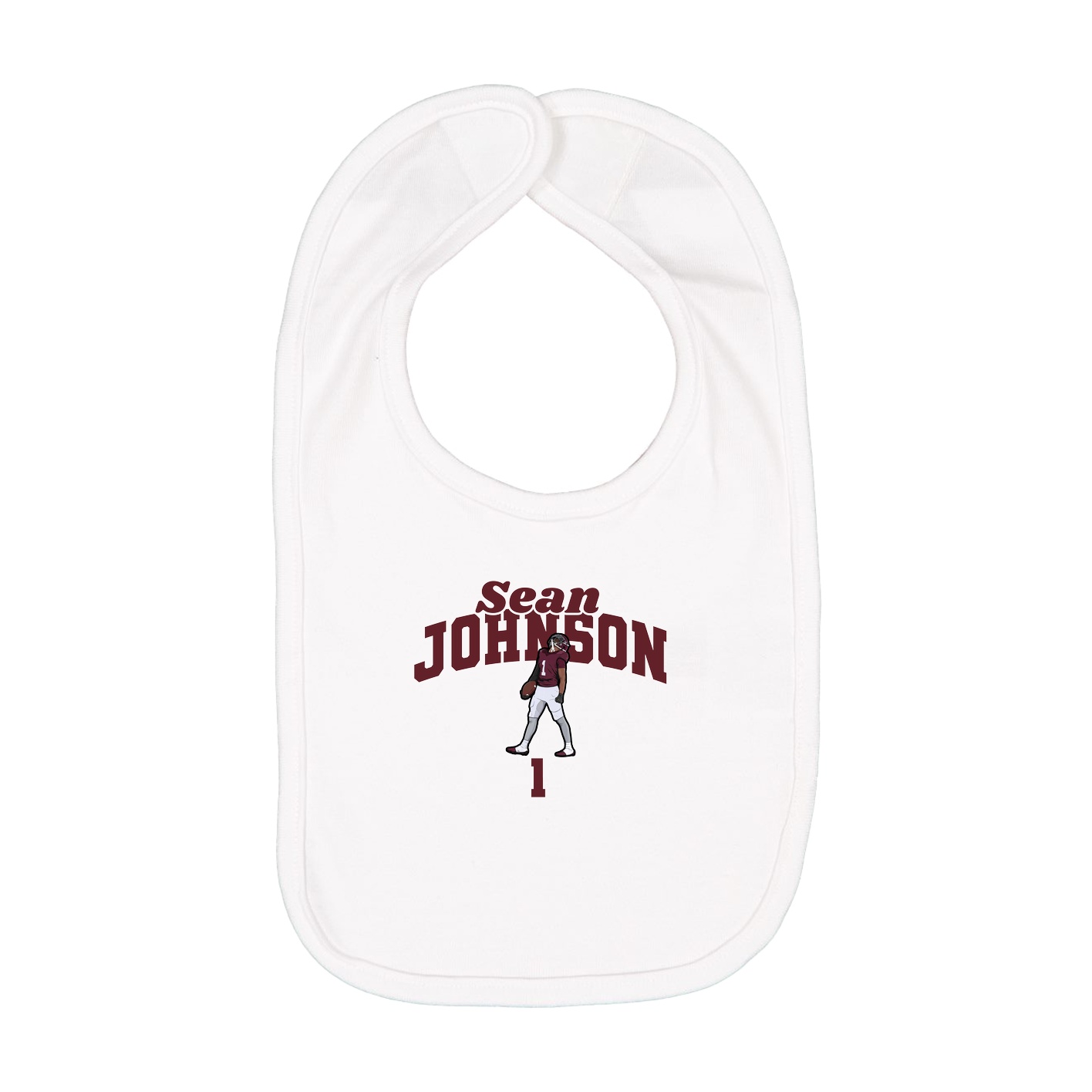 Infant Bib — Signature Arch in White