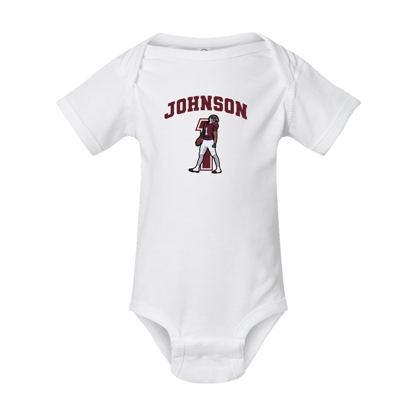 Baby Onesie — Number in White