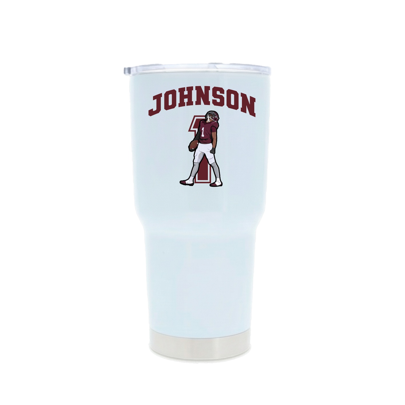 30oz Stainless Steel Tumbler — Number in White
