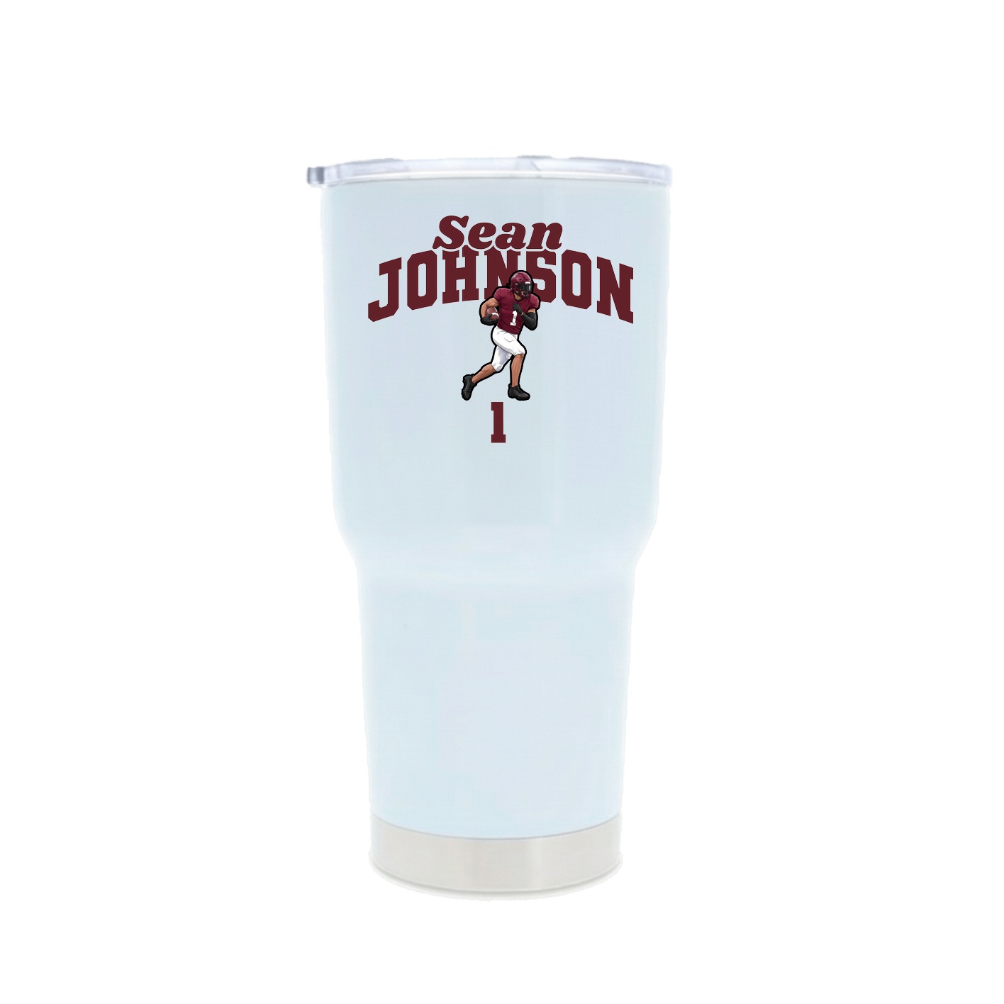 30oz Stainless Steel Tumbler — Signature Arch in White