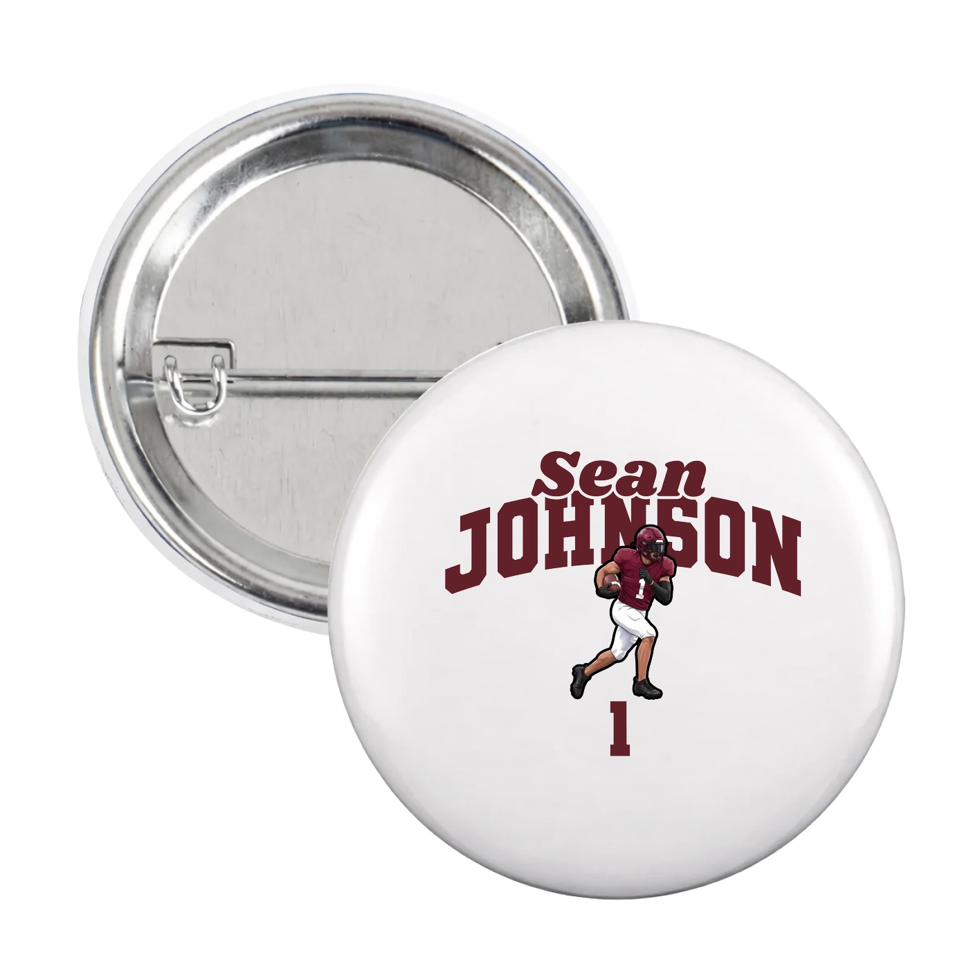 Game Day Button — Signature Arch in White