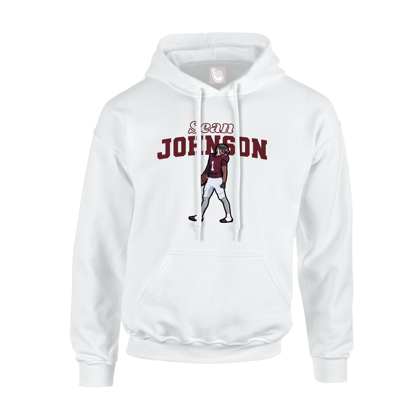 Hoodie — Name Arch in White
