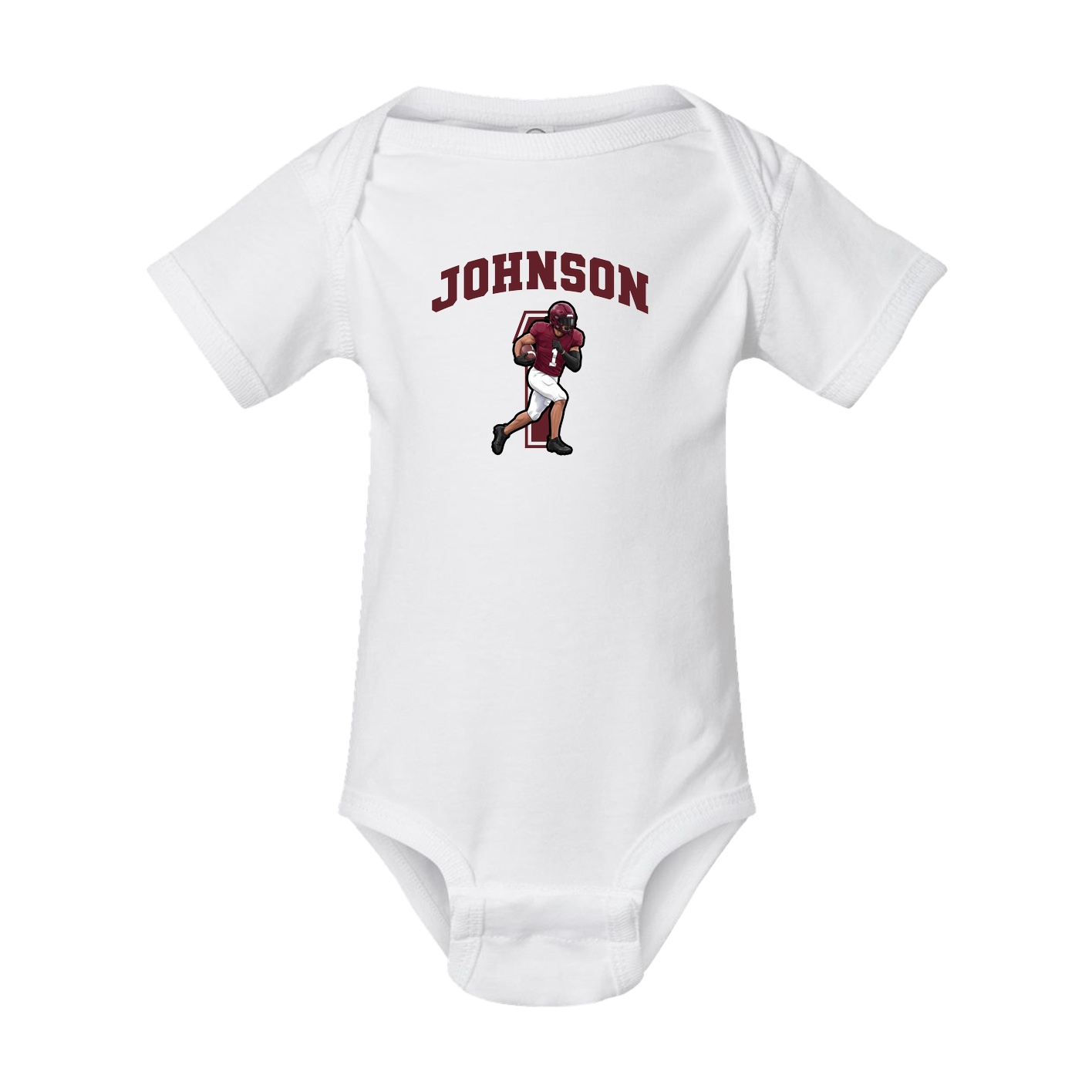 Baby Onesie — Number in White