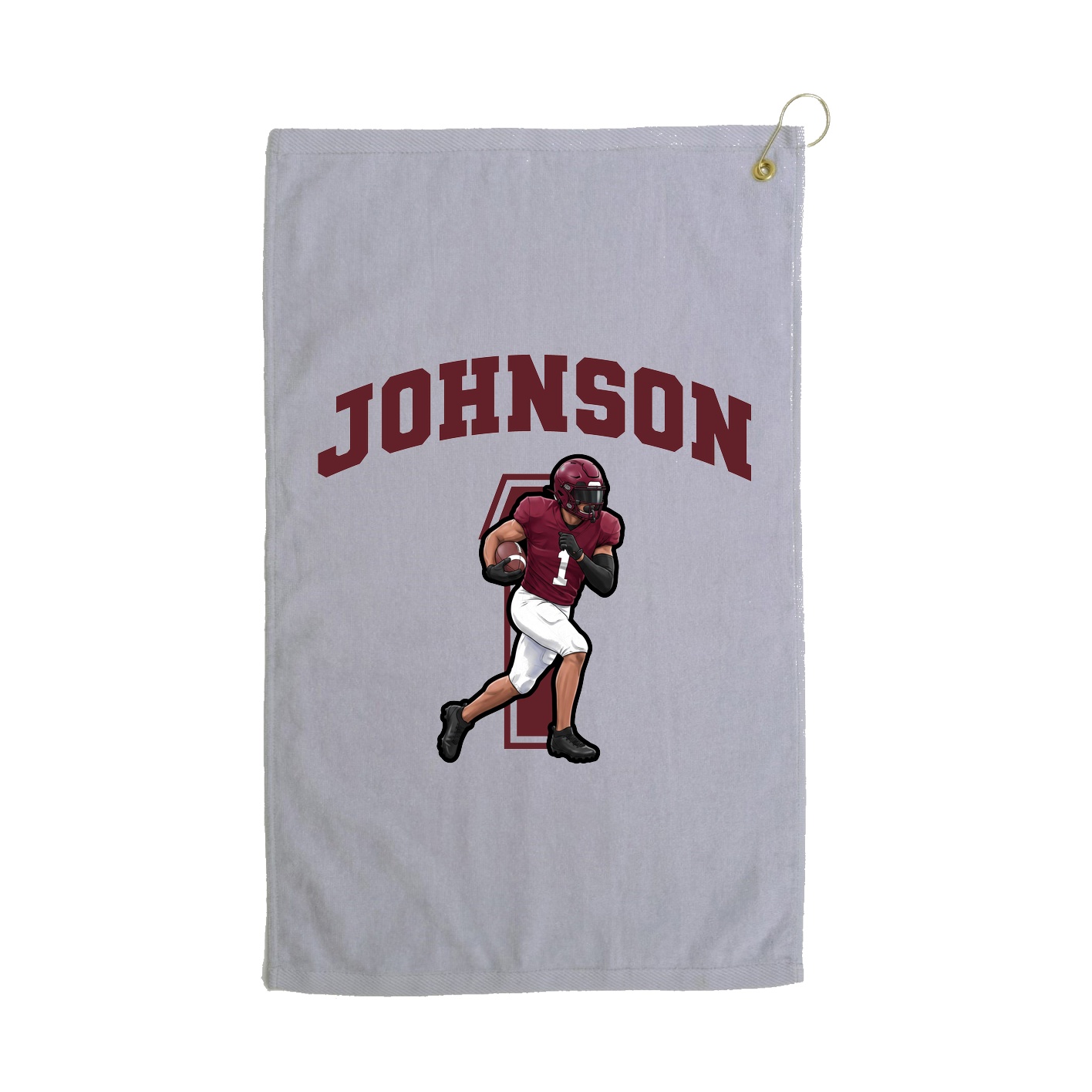 Golf Towel — Number in Grey