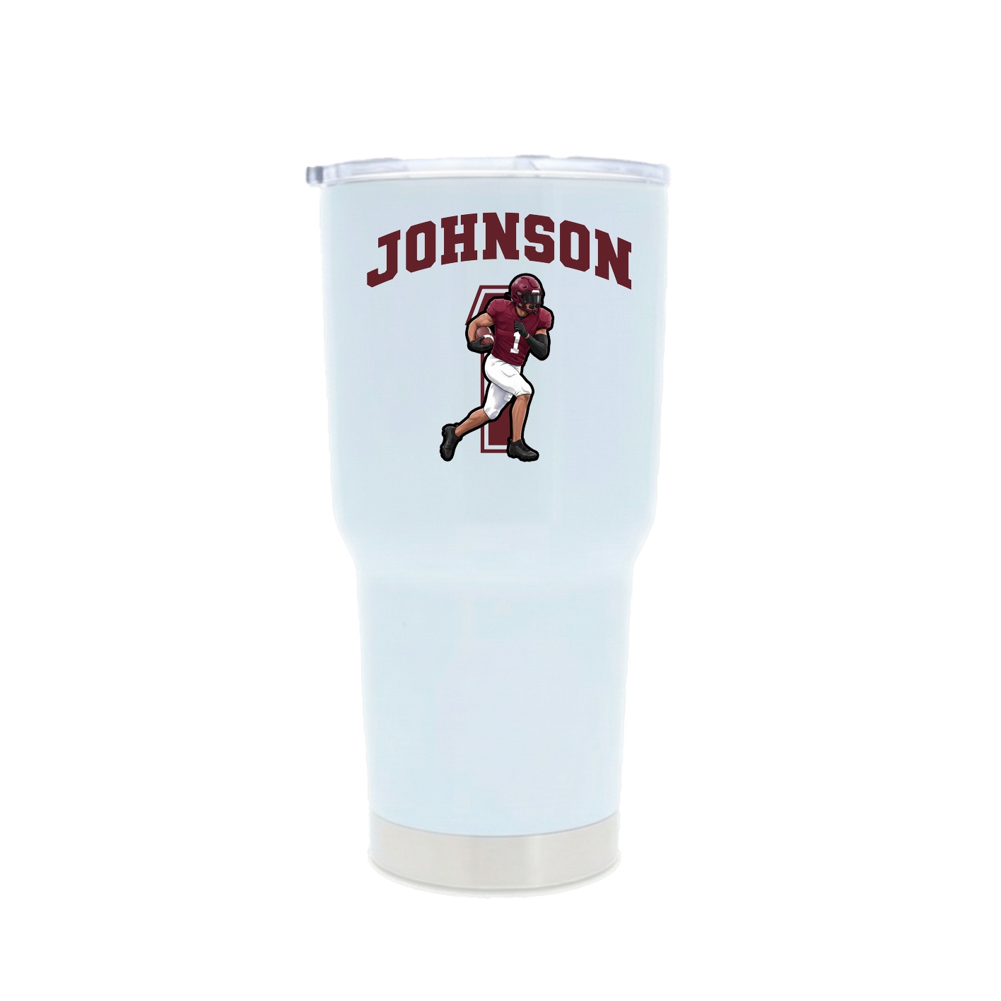 30oz Stainless Steel Tumbler — Number in White