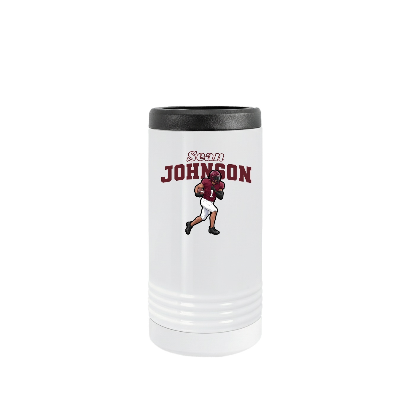 Slim Beverage Holder — Name Arch in White
