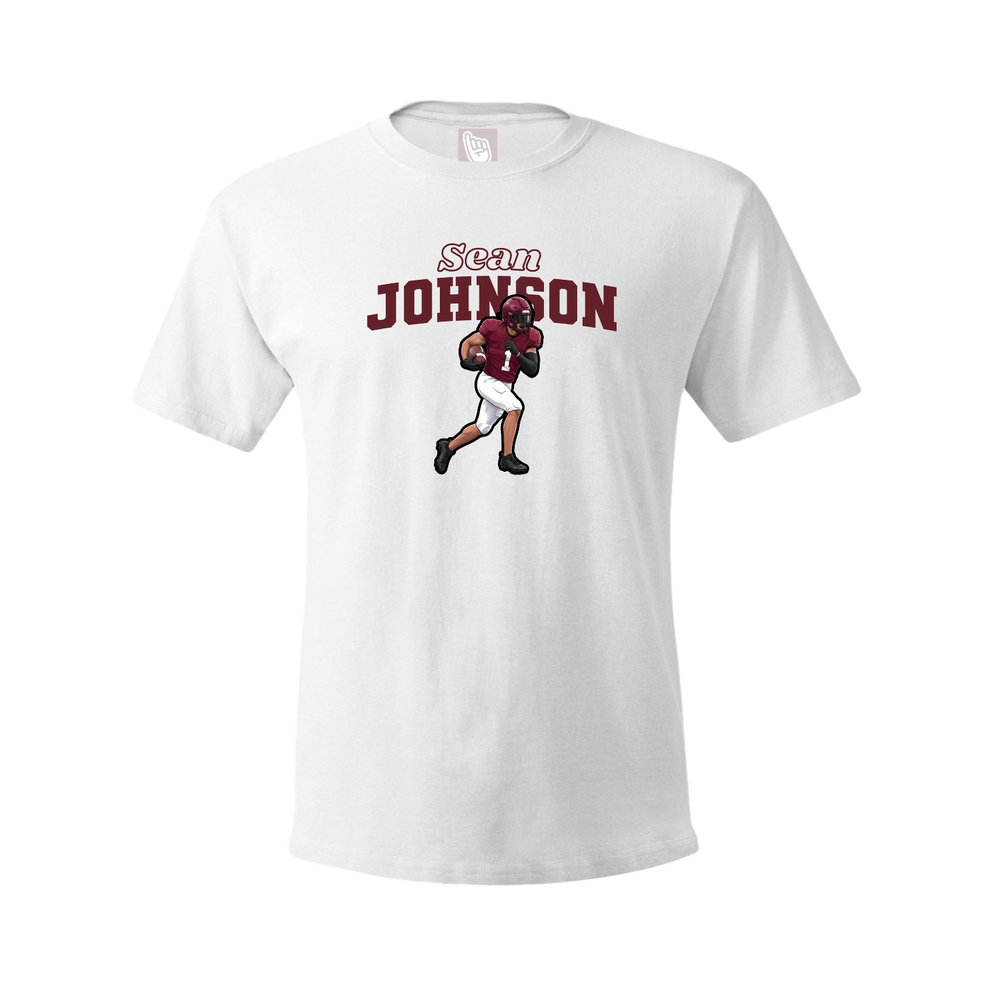 Youth Tee — Name Arch in White