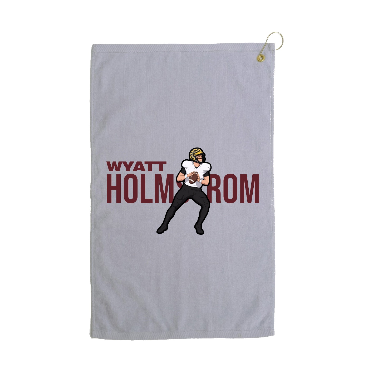 Golf Towel — Player Name in Grey