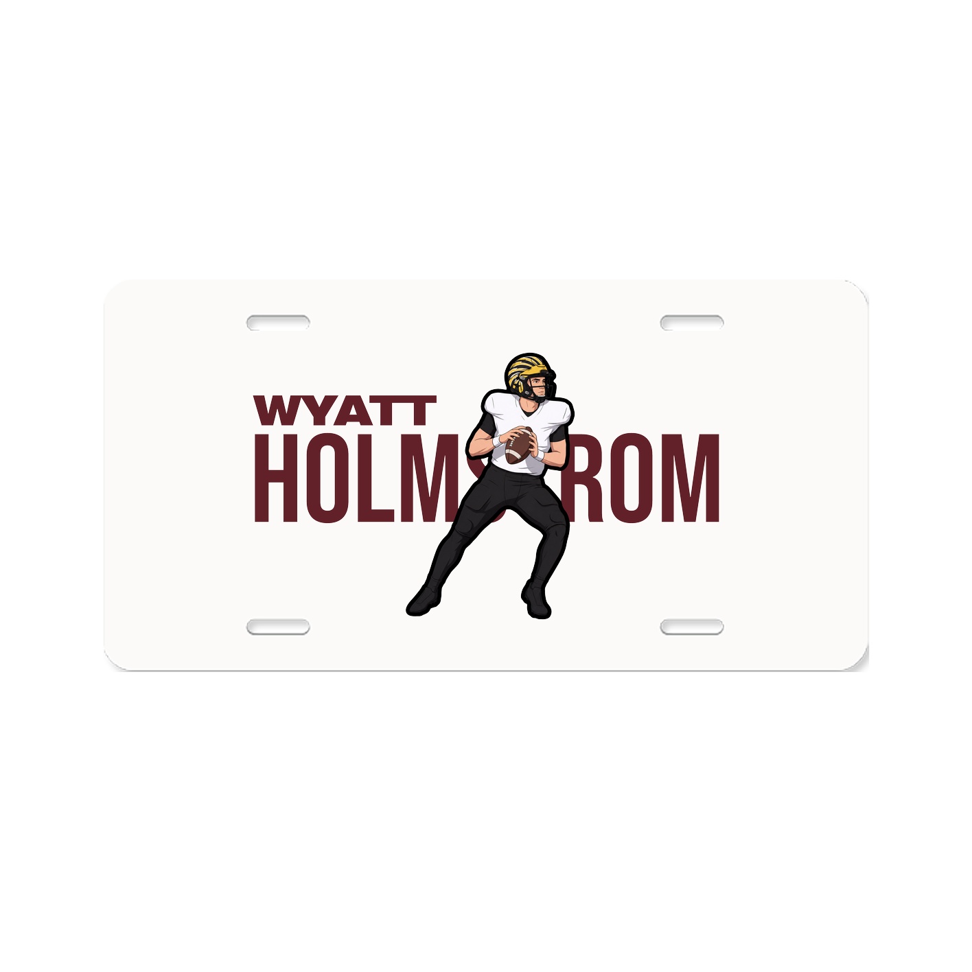 License Plate — Player Name in Classic