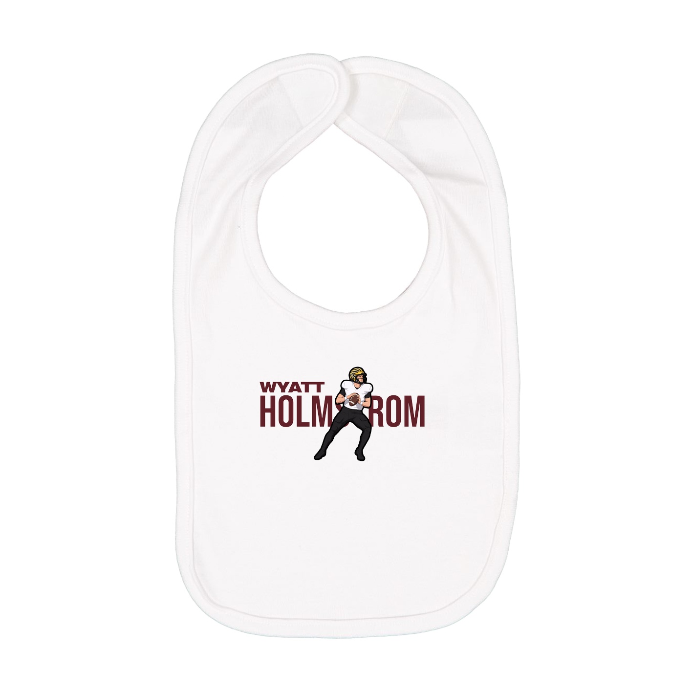 Infant Bib — Player Name in White