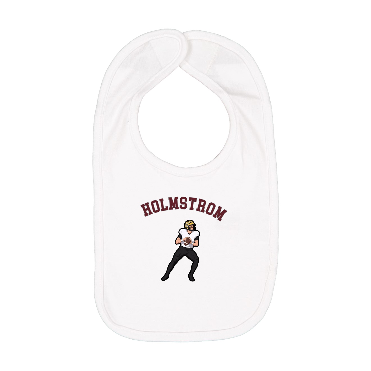 Infant Bib — Shirsey Arch in White