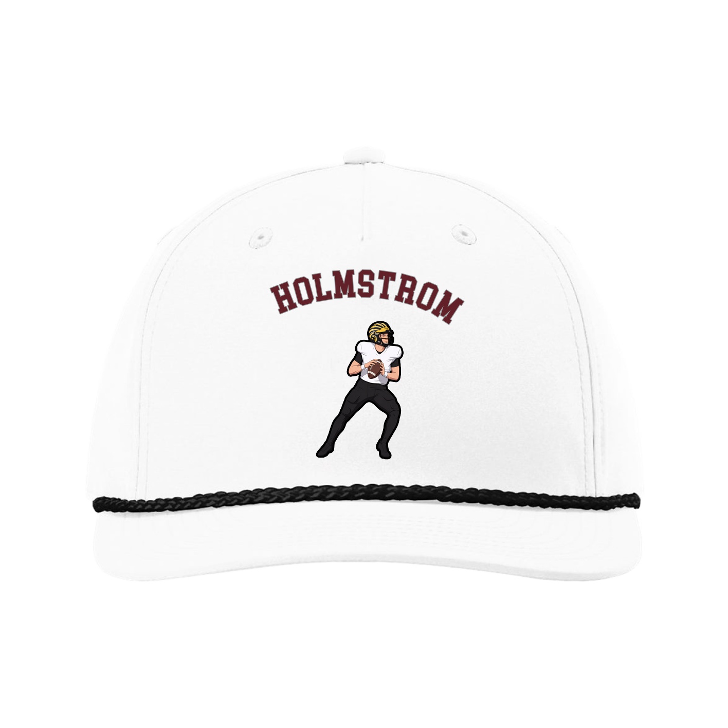 Five-Panel Classic Rope Cap — Shirsey Arch in White